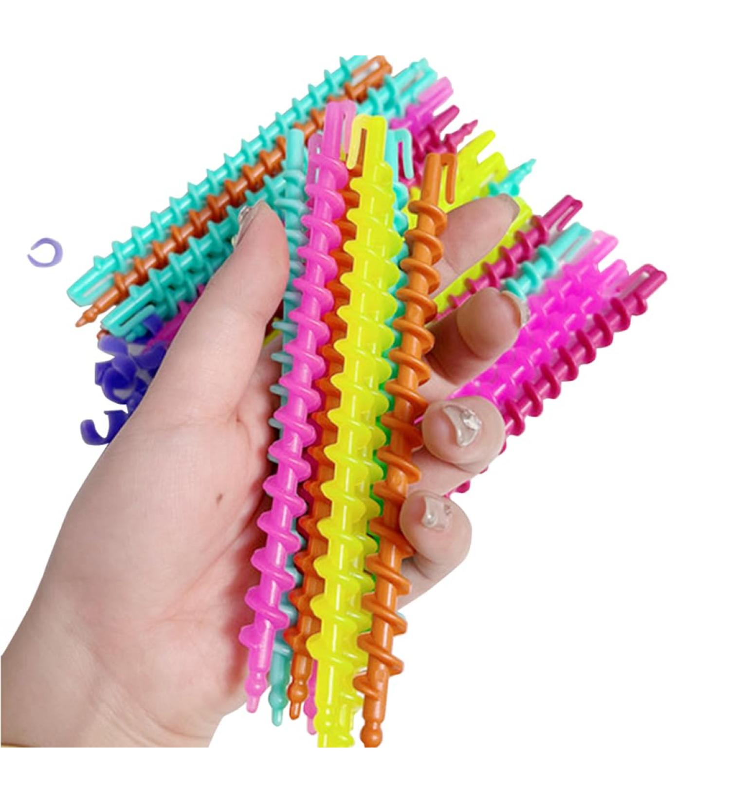 26 Pieces 6inch Spiral Hair Perm Rod Colorful Plastic Long/Medium Hair Barber Hairdressing Styling Curling Perm Rod No Heat Hair Curlers for Women Girls - Buy Online on GoSupps.com