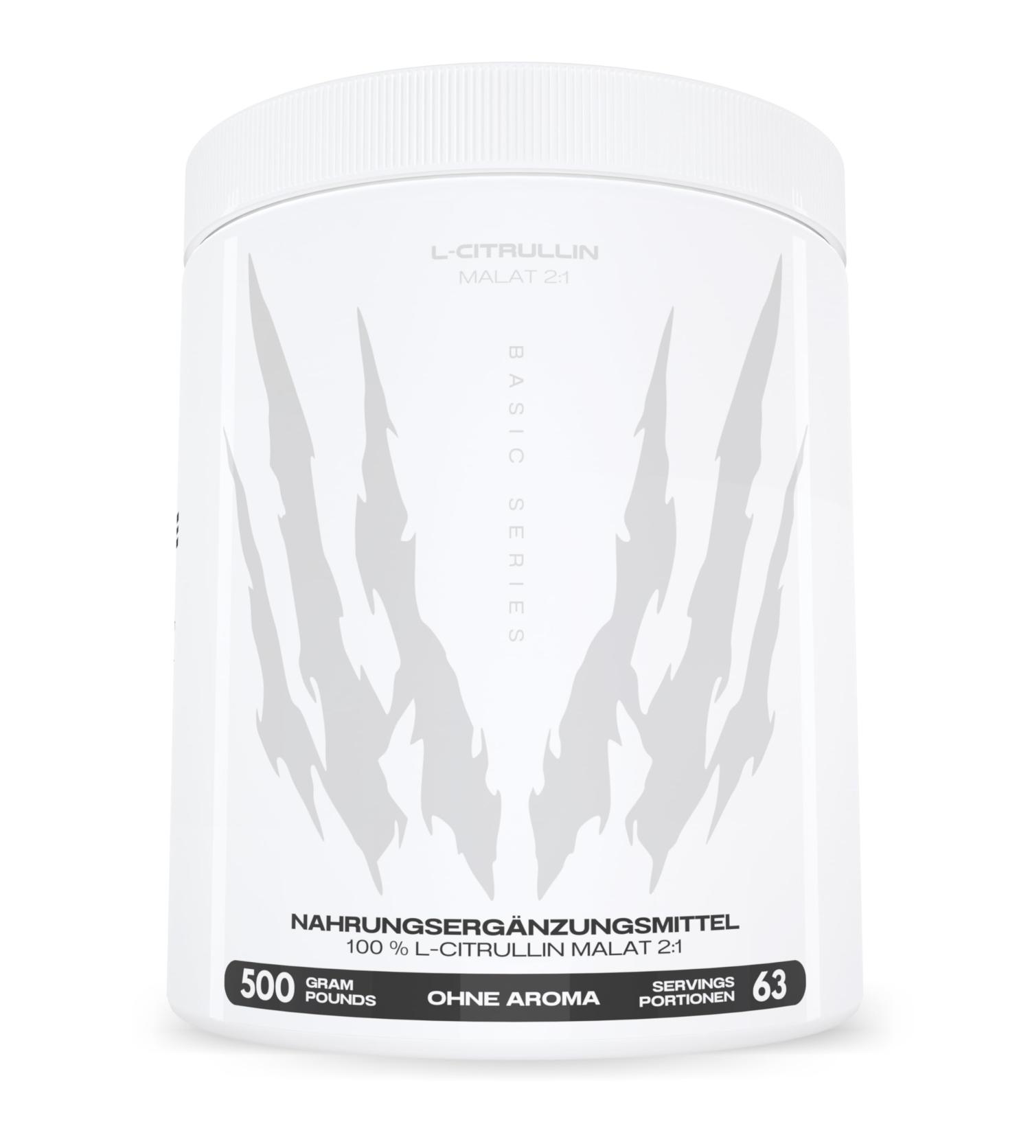 L-Citrulline Malate 2:1 - 500g High Dose | Boost Nitric Oxide & ATP Production | Aceus Nutrition - Made in Germany - Buy Online on GoSupps.com
