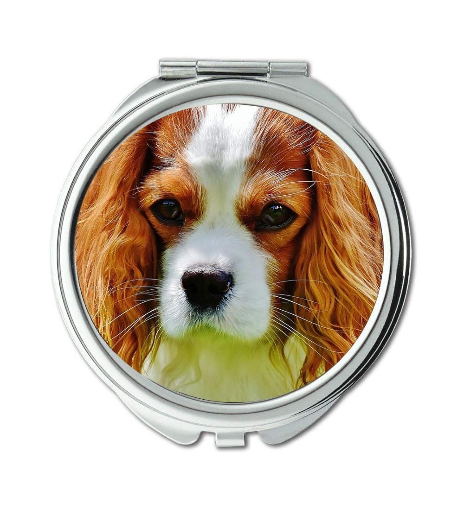 Mirror Travel Mirror Dog Cavalier King Charles Spaniel Funny Pet Animal02 Pocket Mirror portable mirror - Buy Online on GoSupps.com