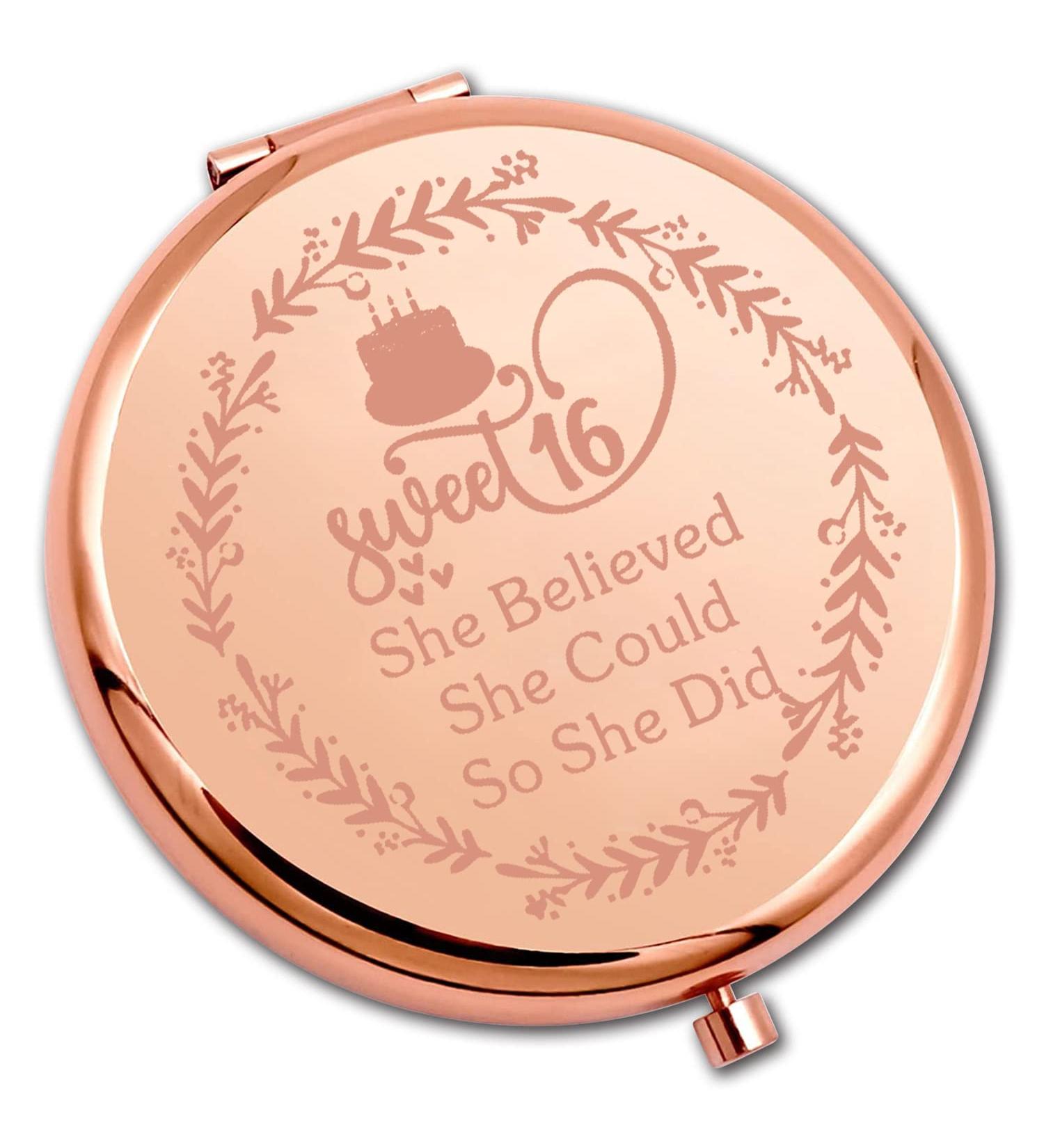 PLITI Sweet 16 Compact Mirror - She Believed She Could So She Did - Buy Online on GoSupps.com