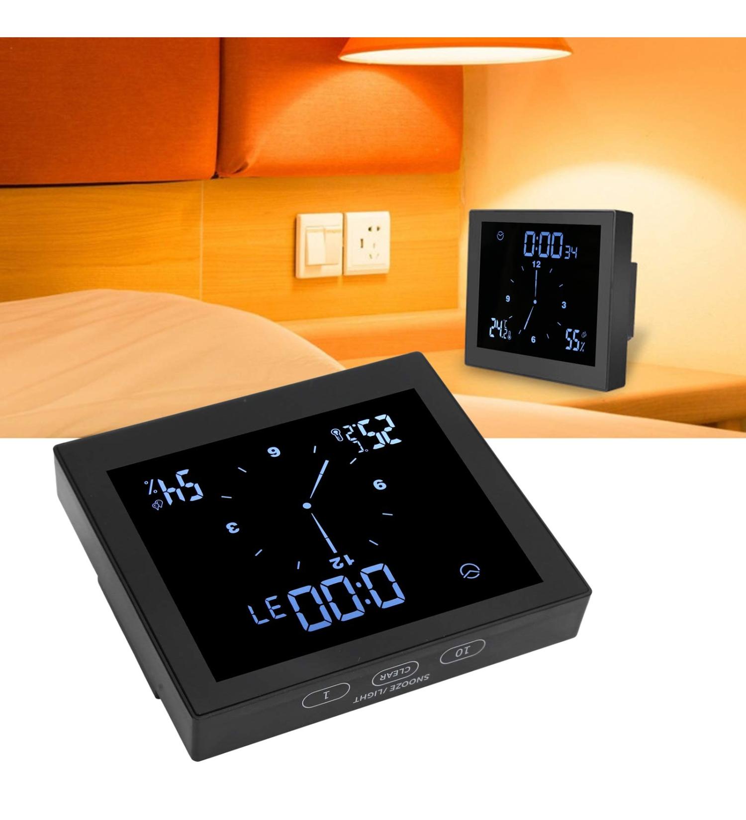Bathroom Accessory Temperature and Humidity Limit Alarm Function Digital Clock Waterproof Silicone Hole Plug for Bathroom (Black Pisa Leaning Tower Type) - Buy Online on GoSupps.com