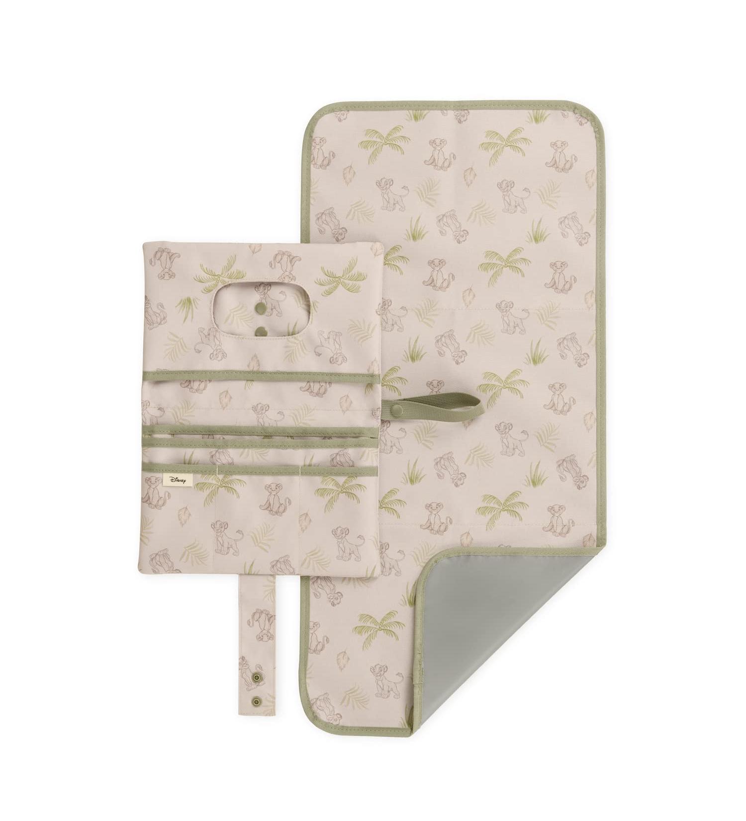 Hauck Disney Diaper Bag - Change N Walk Baby Organizer with Wrap Pad & Loop | Waterproof Simba Beige - Buy Online on GoSupps.com