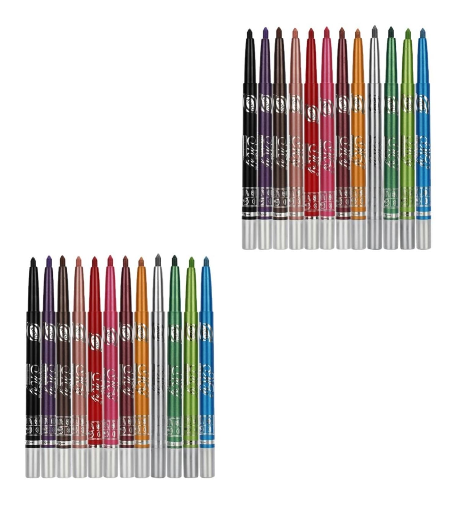 Angoily 24 Pcs Eyeliner Metallic Eyeshadow Stick Waterproof Eye Shadow Pen Eye Shadow Pencil Miss Set - Buy Online on GoSupps.com