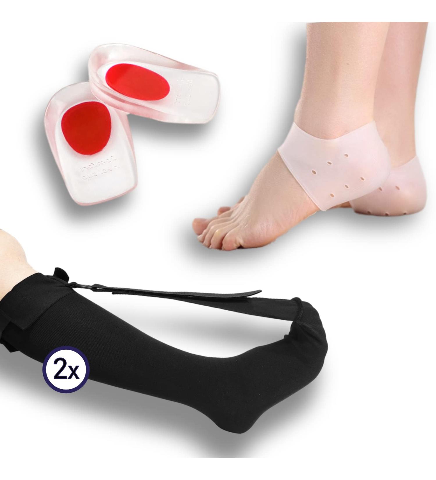 GroveFit Heel Spur Relief Package - Strassburg Socks Heel Pads & Brace for Pain Relief - Buy Online on GoSupps.com