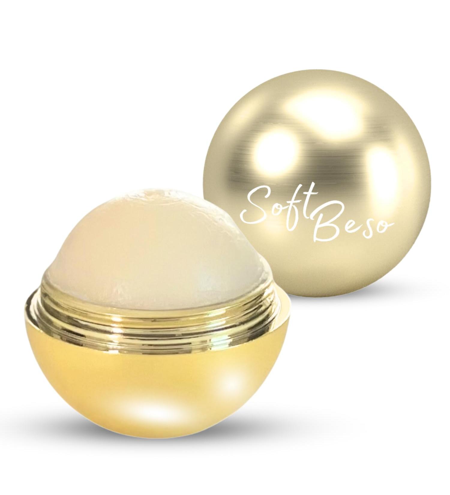 SoftBeso Vegan Lip Balm - Gold-Vanilla Flavor | Hydrating & Nourishing | Clean Ingredients for Beautiful Soft Lips | Premium Lip Care Products - Buy Online on GoSupps.com