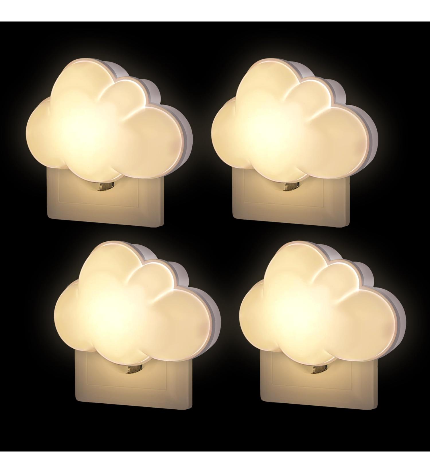 4-Piece Cloud Night Light Baby Sockets - LED Sleep Aid for Children's Rooms | Decorative Lamps for Young Girls - Buy Online on GoSupps.com