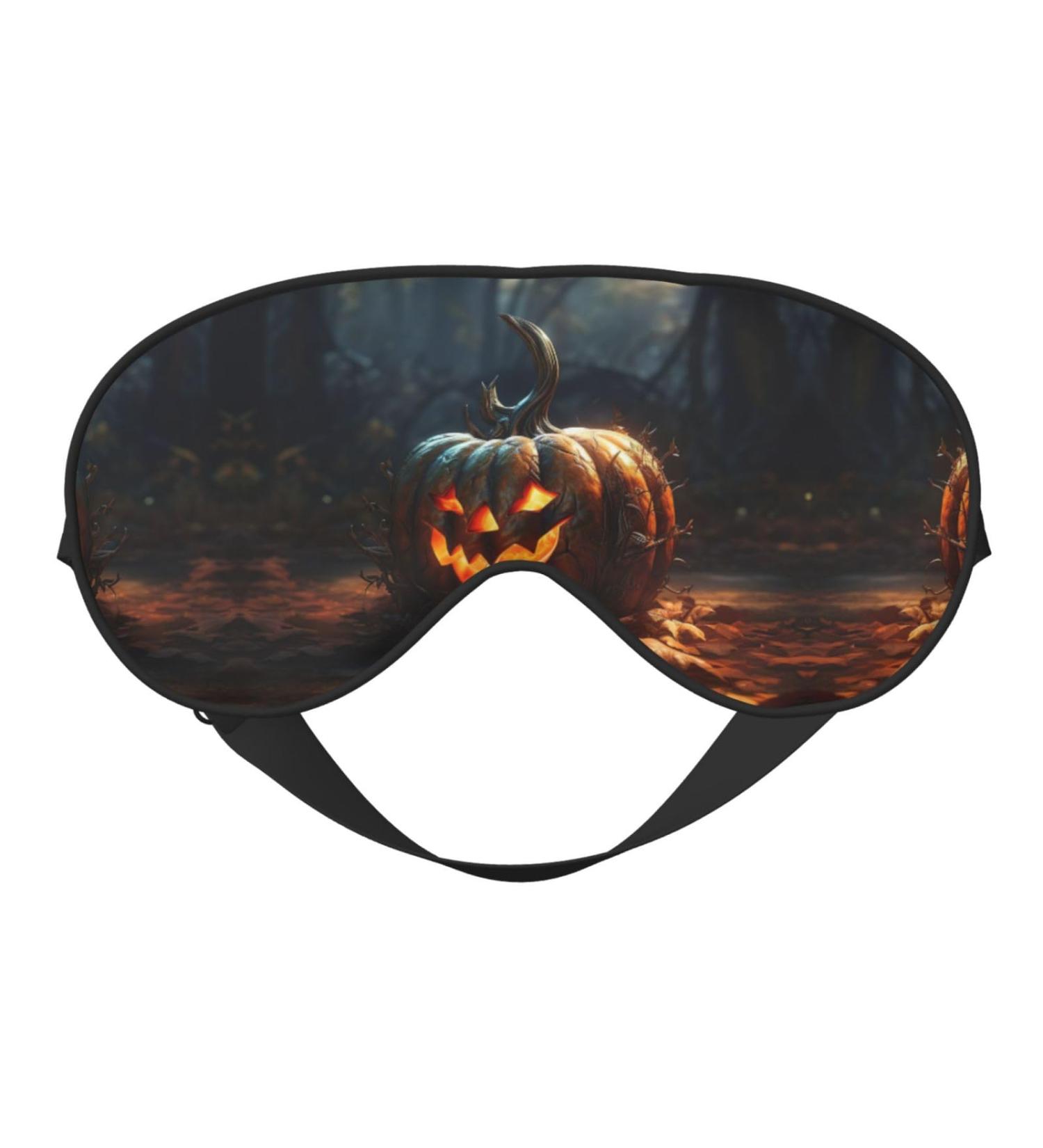 Fall Pumpkin Print Ultra-Soft Eye Mask | Light-Blocking for Ultimate Comfort & Restful Sleep - Shop Internationally - Buy Online on GoSupps.com
