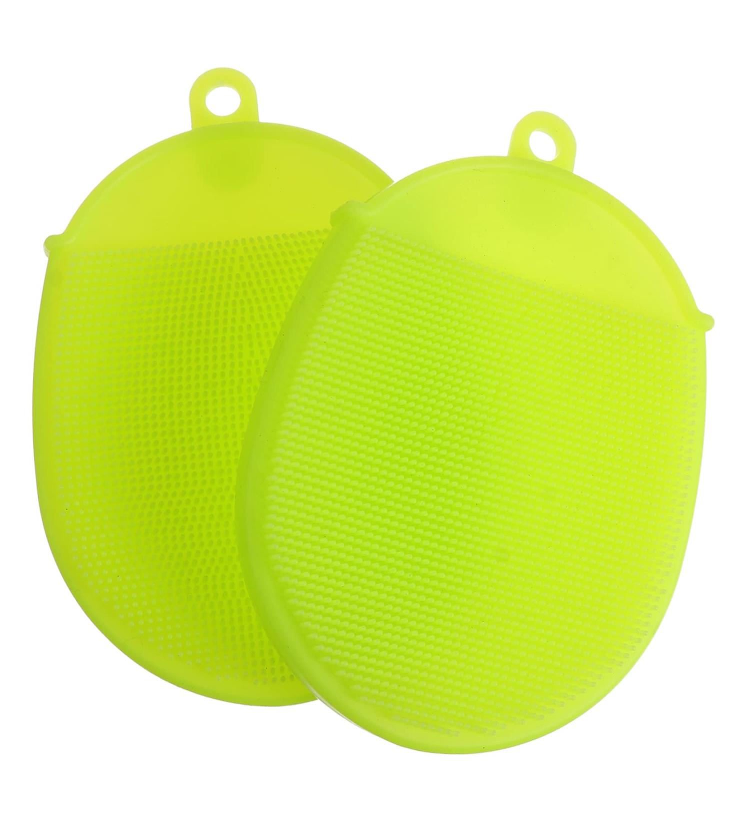 Beavorty 2pcs Silicone Bath Brush Set - Handheld Shampooer, Face Scrubber, Baby Hand Mittens, Hair Shampoo Brush, Shower Body Scrubber Combo - Buy Online on GoSupps.com