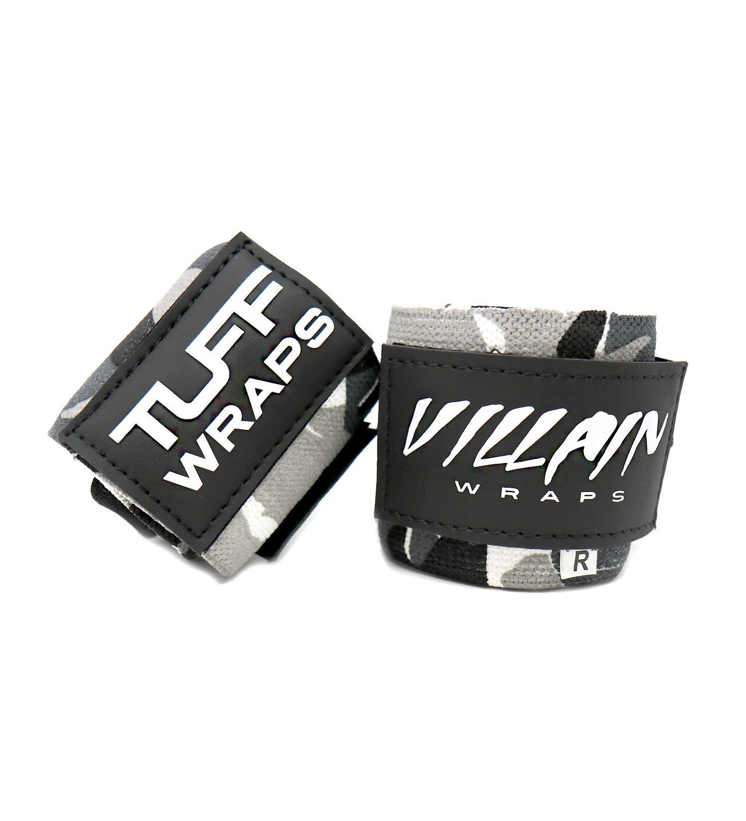 Villain Wrist Wraps 16 Inches for Powerlifting & Weightlifting - Strongman Training Support - No Thumb Loops - 30 Day Guarantee (Black Camo) - Buy Online on GoSupps.com