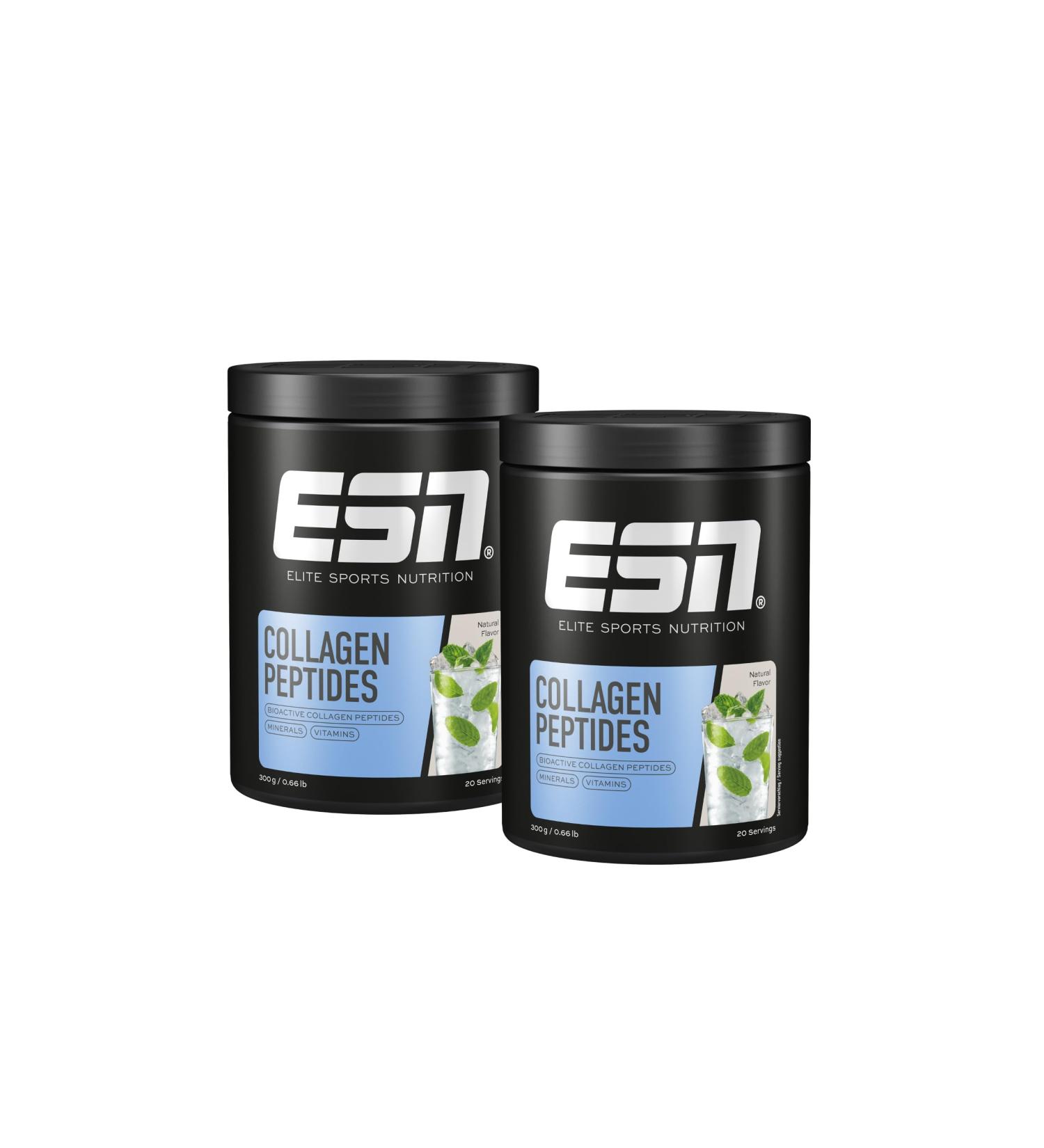 ESN Collagen Peptides 2 x 300 g Natural Collagen Powder Bundle 2 x Natural 300g (Pack of 2)