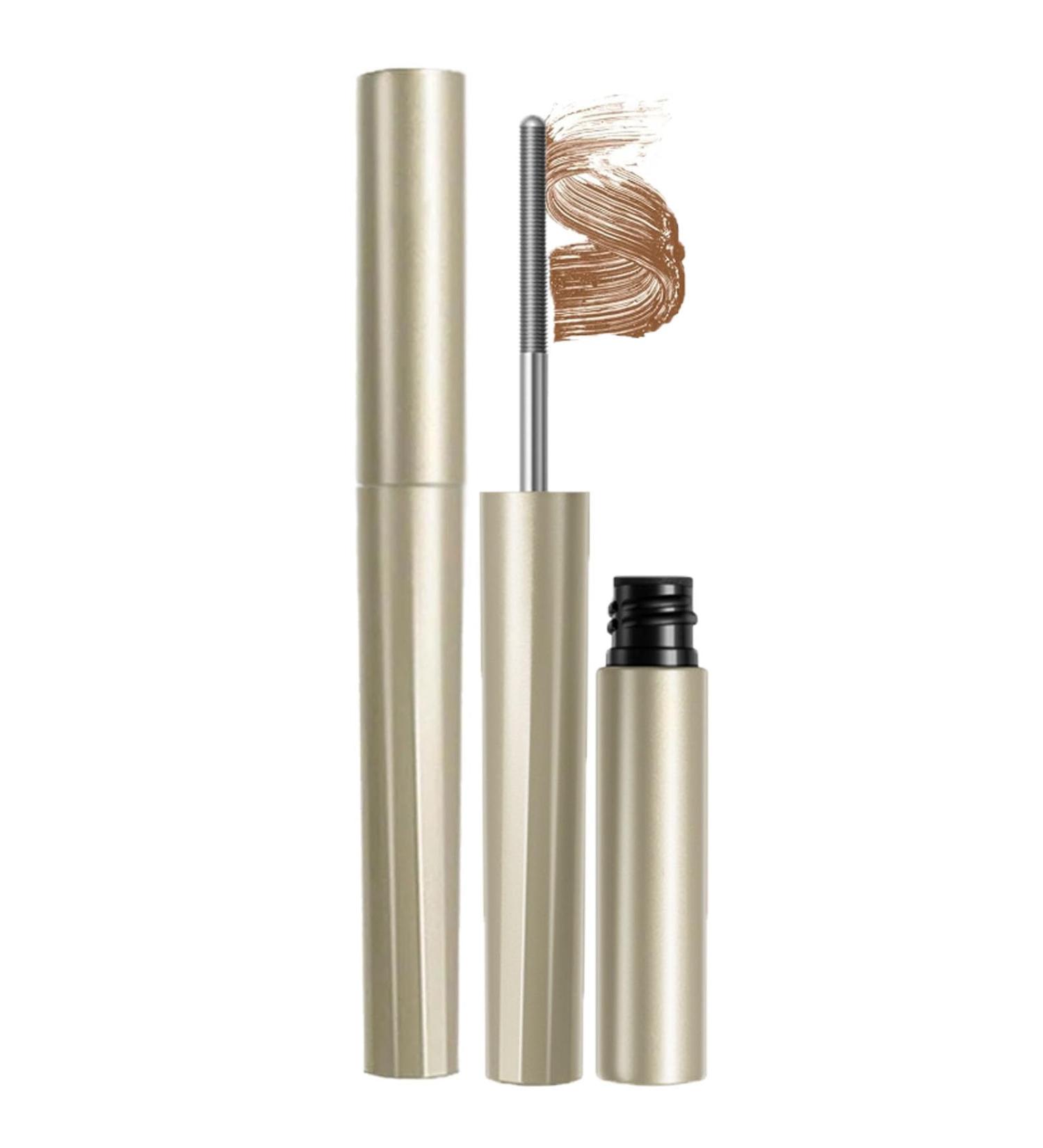 Metal Brush Long-lasting Mascara Metal Mascara Curling Eyelash Long Lasting Waterproof Smudge-Proof Mascara (Brown) - Buy Online on GoSupps.com