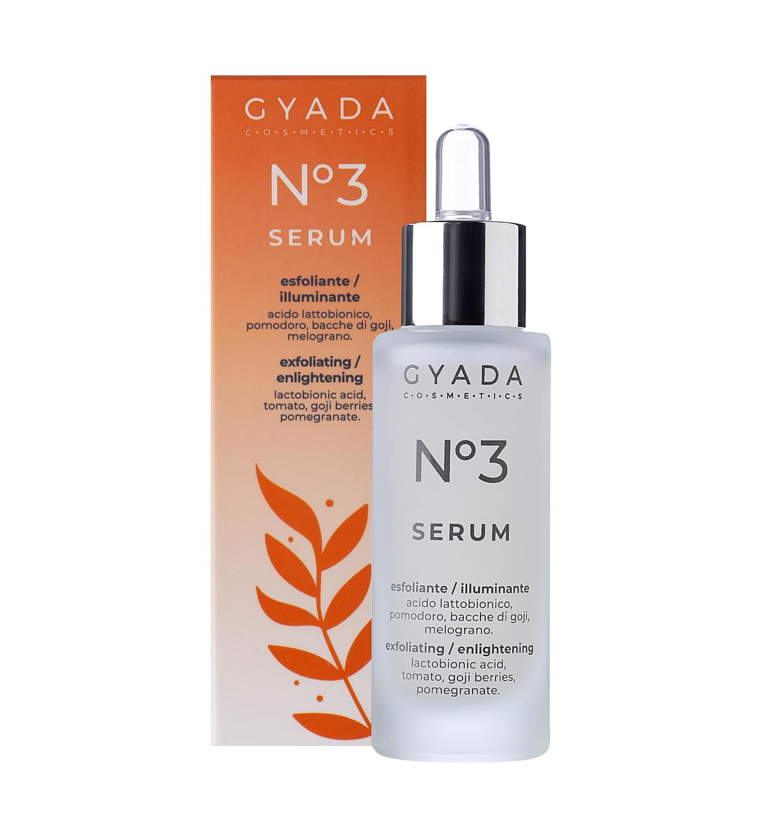 Gyada Cosmetics FACIAL SERUM nr 3 EXFOLIATINGILLUMINATING BIO CERTIFICEERD MADE IN ITALY 30 ml - Buy Online on GoSupps.com