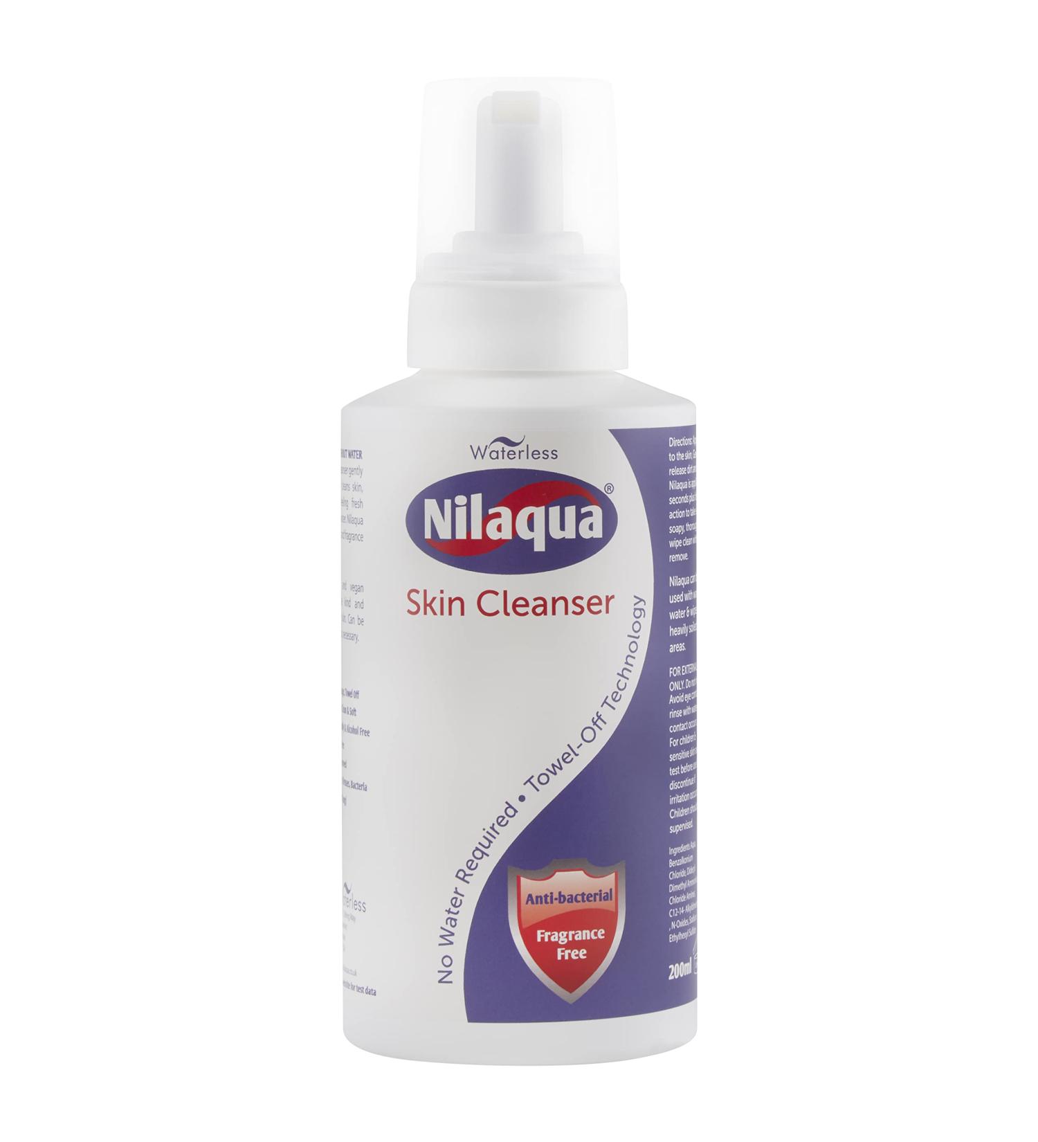 NRS Healthcare Nilaqua Skin Cleanser 200ml - Anti-Bacterial Properties - Buy Online on GoSupps.com