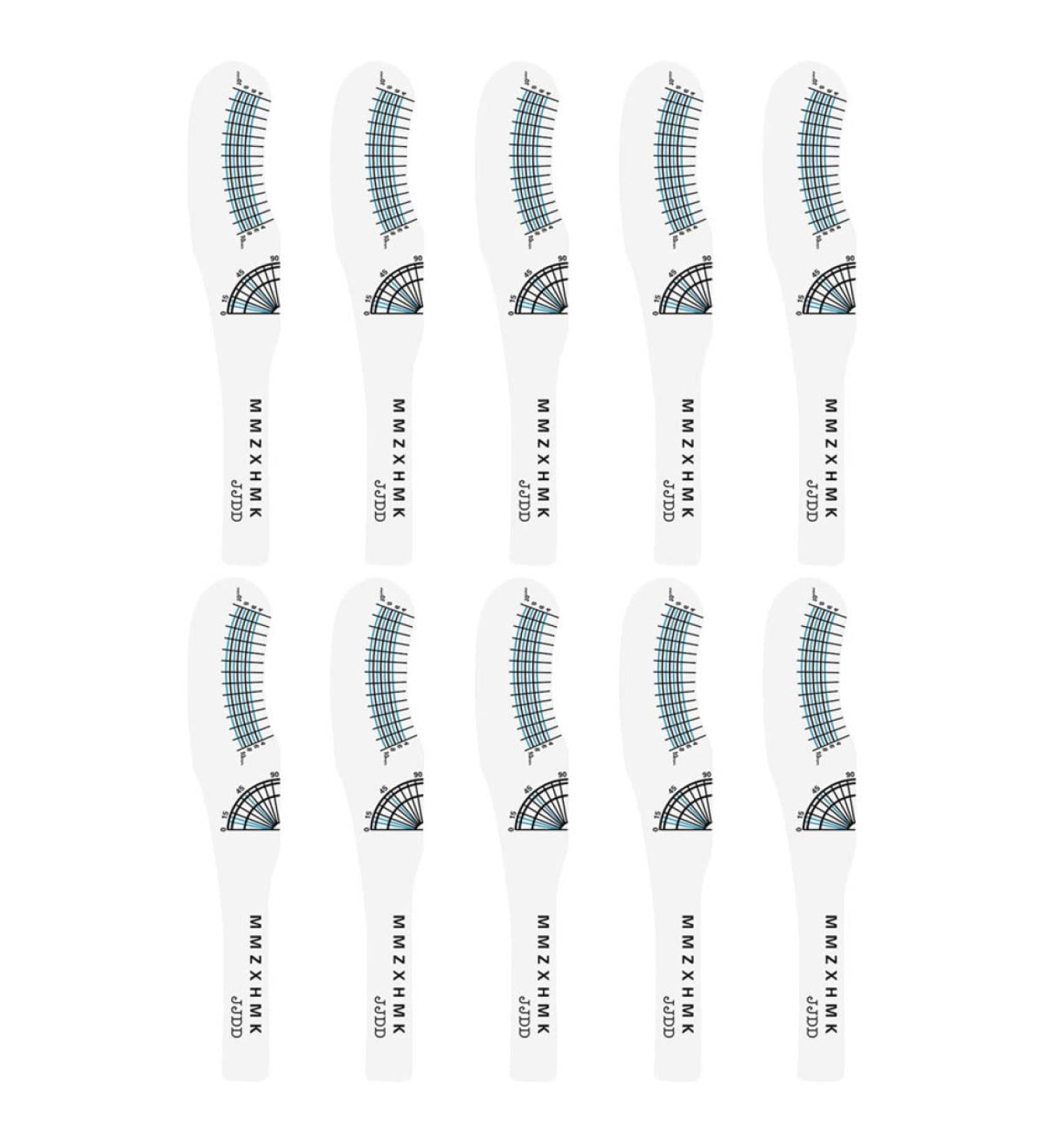 FRCOLOR 40 Pcs Eyelash Measuring Ruler Mascara Tool Lash Measuring Tools Lash Ruler Curly Suite 1 count (Pack of 1) As Shownx4pcs - Buy Online on GoSupps.com
