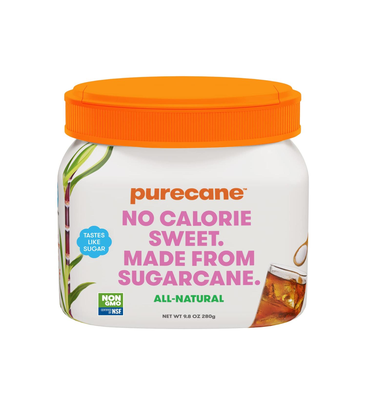 Purecane Spoonable Family Canister - Zero Calorie Confectioners Sweetener, All Natural Sugar Cane, Diabetes-Friendly - 9.8 Oz - Buy Online on GoSupps.com