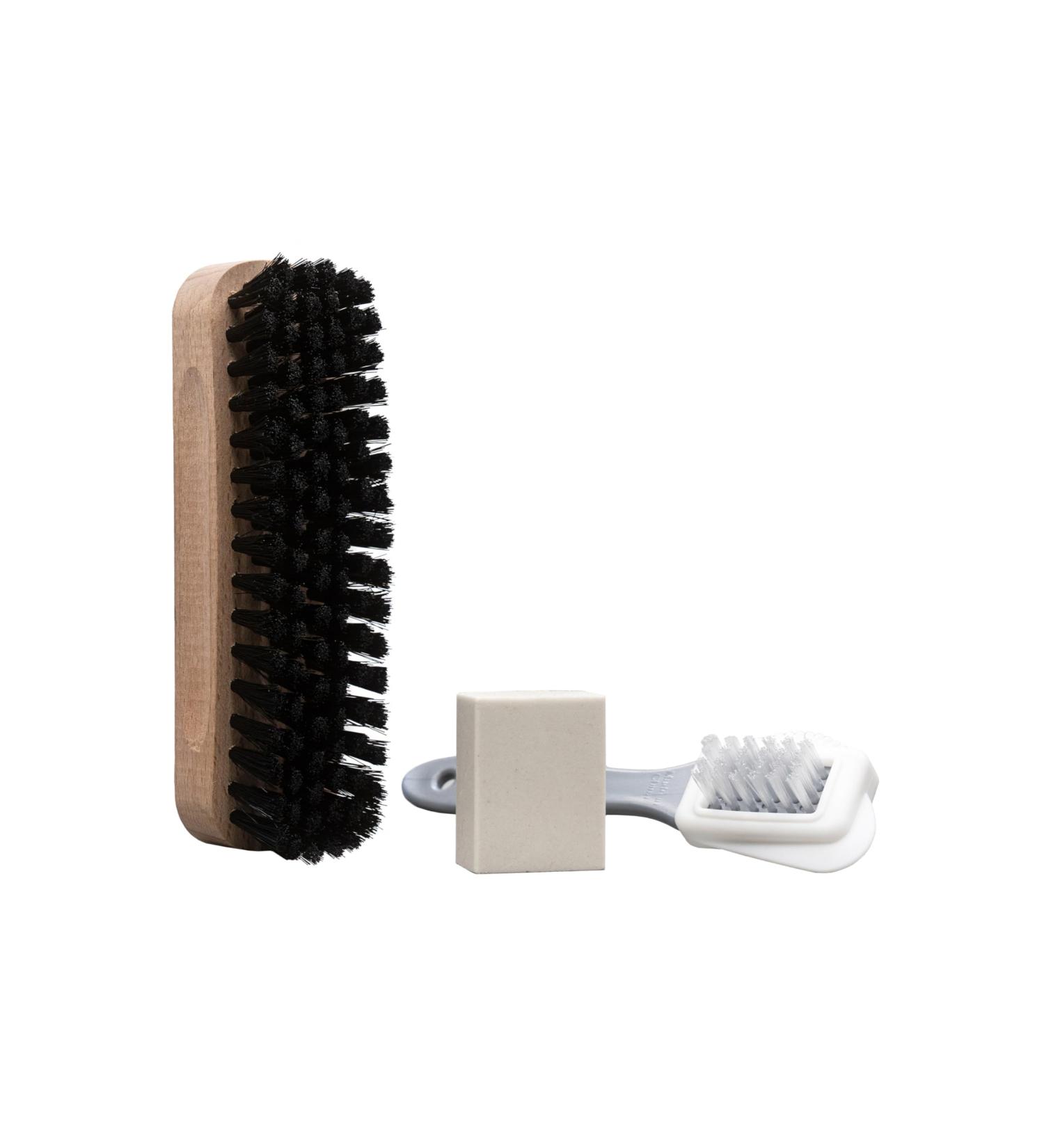 Shoe Cleaning Brush Set 3-Piece - Consisting of Dirt Brush Suede Leather Brush and Suede Leather Cleaning Rubber - Effective Cleaning of All Suede Types - Buy Online on GoSupps.com