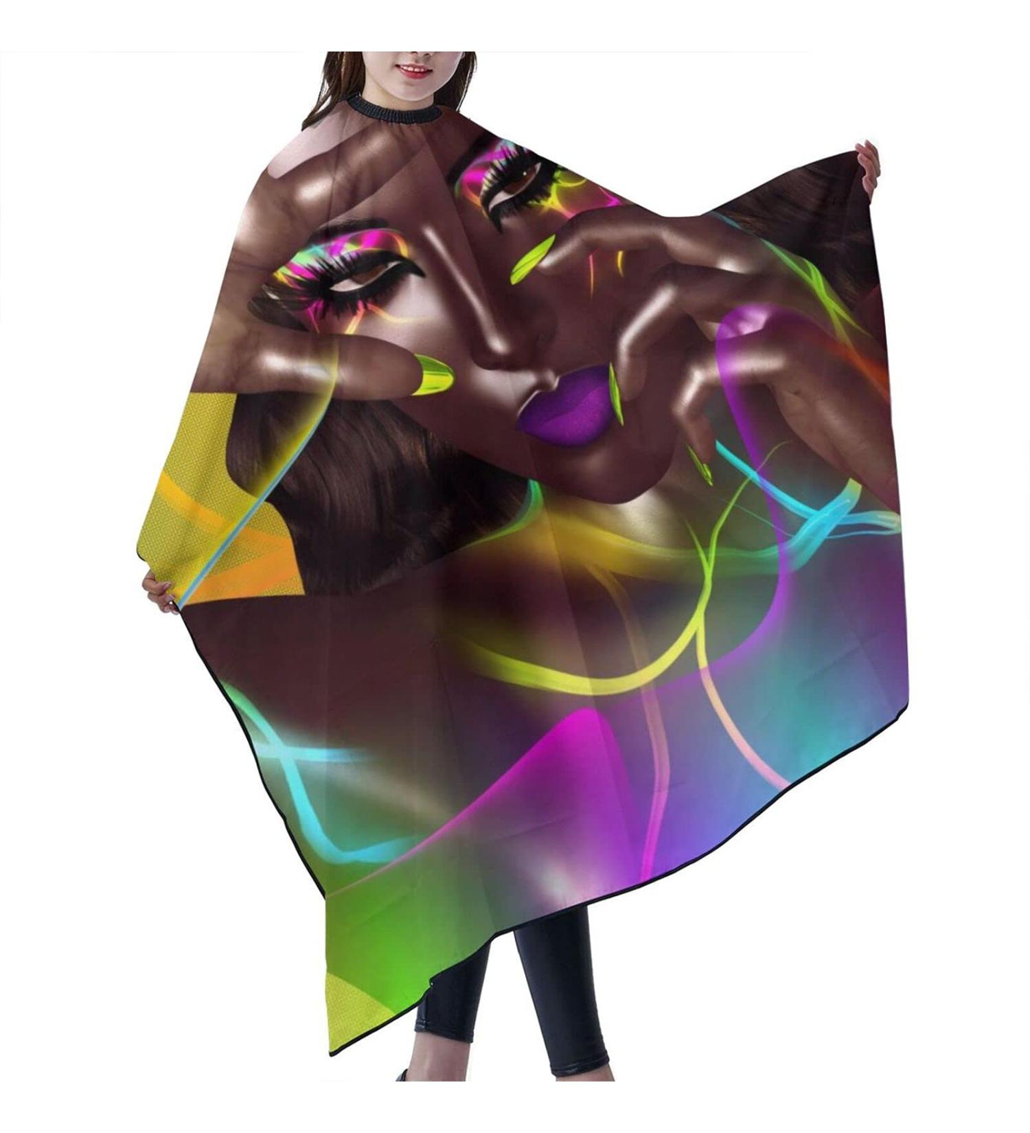 ONE TO PROMISE African Woman Barber Cape | Waterproof Hair Stylist Apron for Adults | Fashionable African American Salon Cape - 55x66 - Buy Online on GoSupps.com
