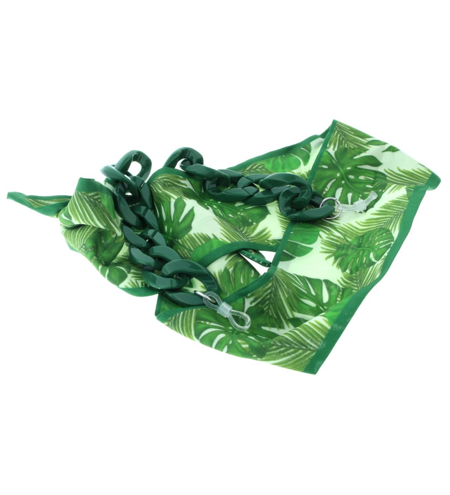 Paule & Knopf Eye-catching glasses chain CATANIA as chain - fabric - combination Monstera