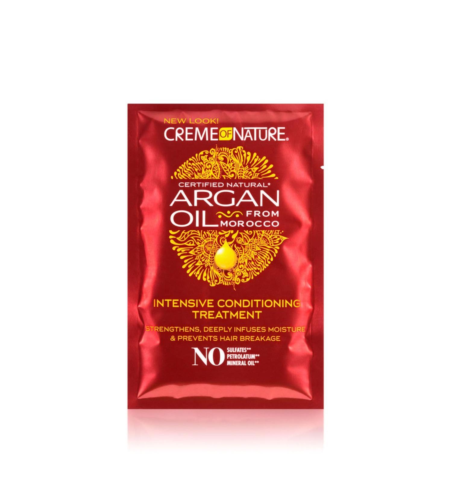 Creme of Nature Argan Masque Unitaire Hydratant l Huile d Argan du Maroc formule hydratante et cr meuse Cheveux Boucl s Fris s Cr pus Sans Sulfates Sachet (63 7g) (Lot de 3) - Buy Online on GoSupps.com