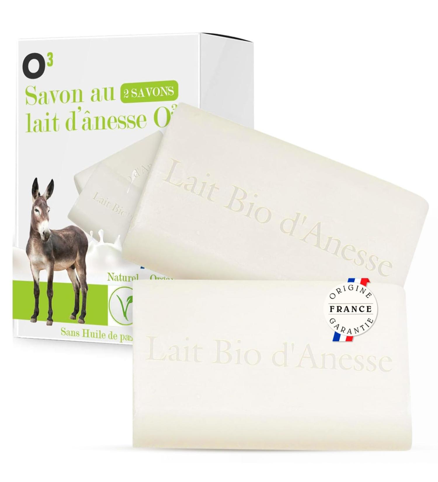 Savon au Lait Bio d'Anesse-Savon 100% Naturel Sans Huile de Palme ni Edta-Anti ride at Anti Acn -Production 100% fran aise (2 Savons de 100gr) 2 Savons Anesse (2 x 100 Gr) - Buy Online on GoSupps.com