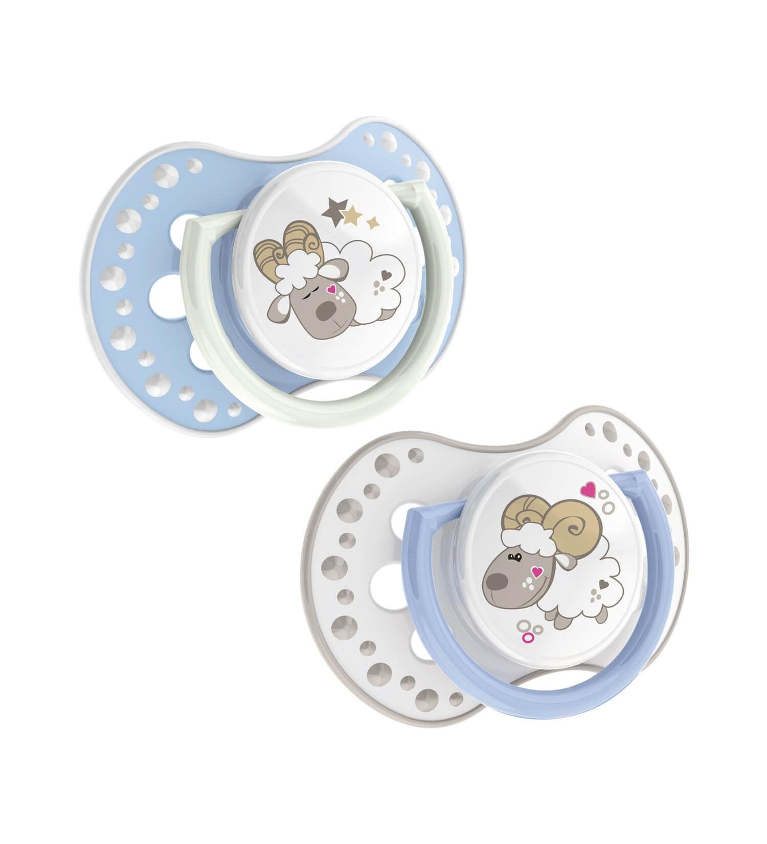 Lovi 22/811boy Dynamic Silicone Pacifier - Orthodontic Glow-in-the-Dark 6-18 Months BPA Free - 2 Pack Night & Day - International Shipping Available - Buy Online on GoSupps.com