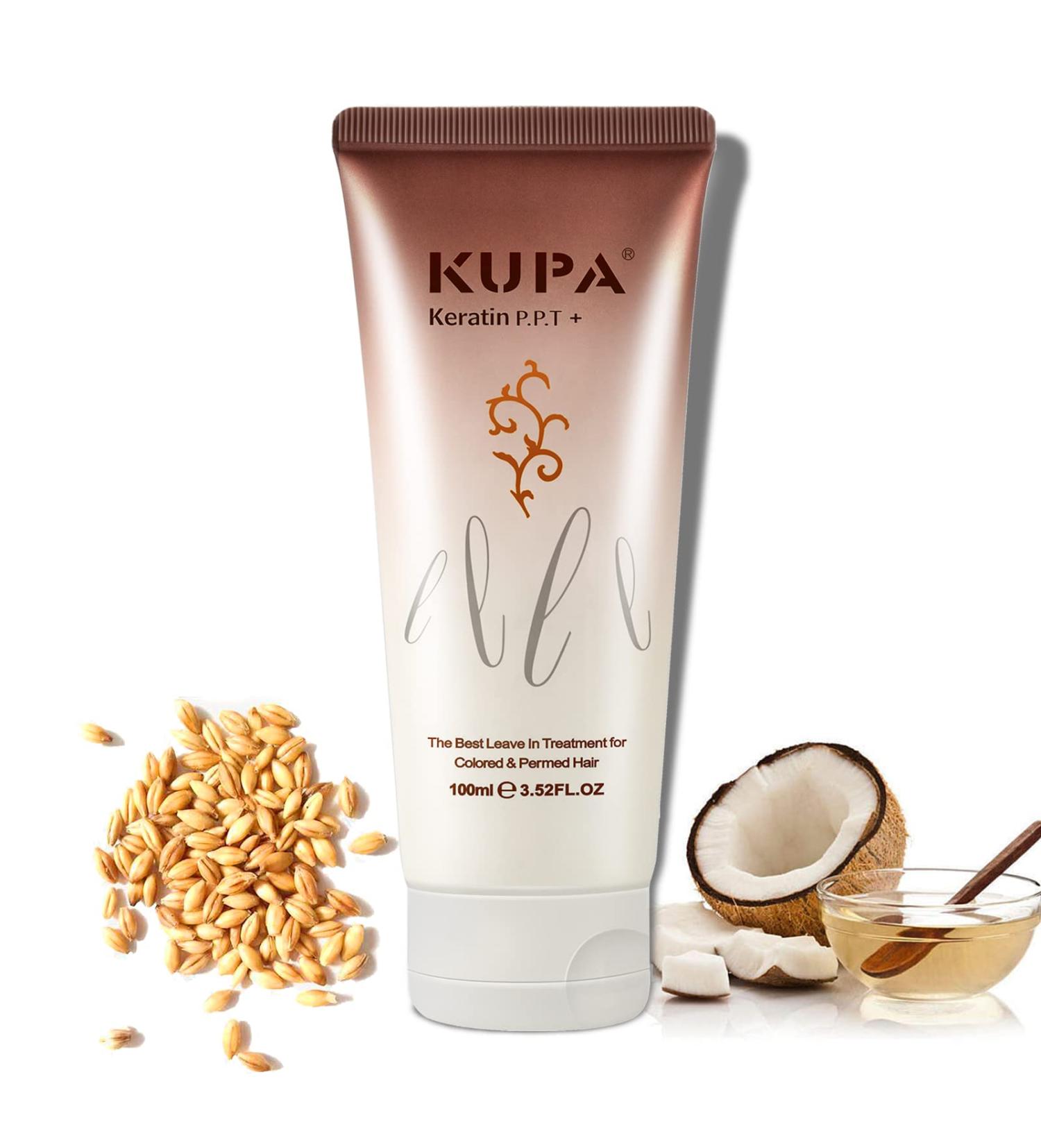 Keratin Protein Leave-In Conditioner for Dry Damaged Hair - Heat Protection & Moisture Cream - Color Safe Deep Repair with Coconut Oil & Wheat Amino Acids - 3.38 Fl Oz - Buy Online on GoSupps.com