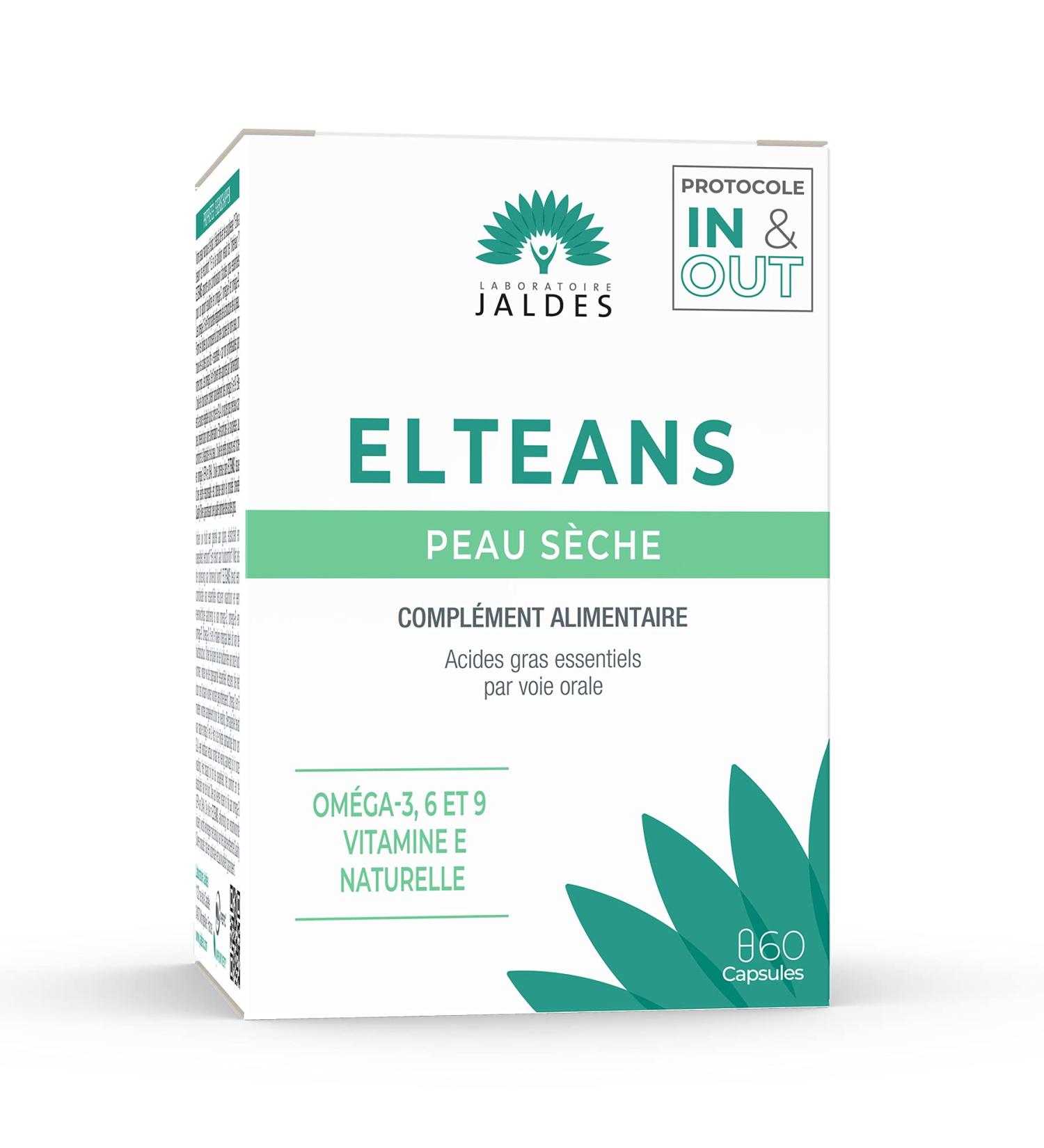 ELTEANS CAPSULES boite de 60 Caps | Confort des Peaux S ches tr s S ches | Apporte une Combinaison Equilibr e en Acides Gras Essentiels Om ga-3 6 et 9 | LABORATOIRE JALDES - Buy Online on GoSupps.com
