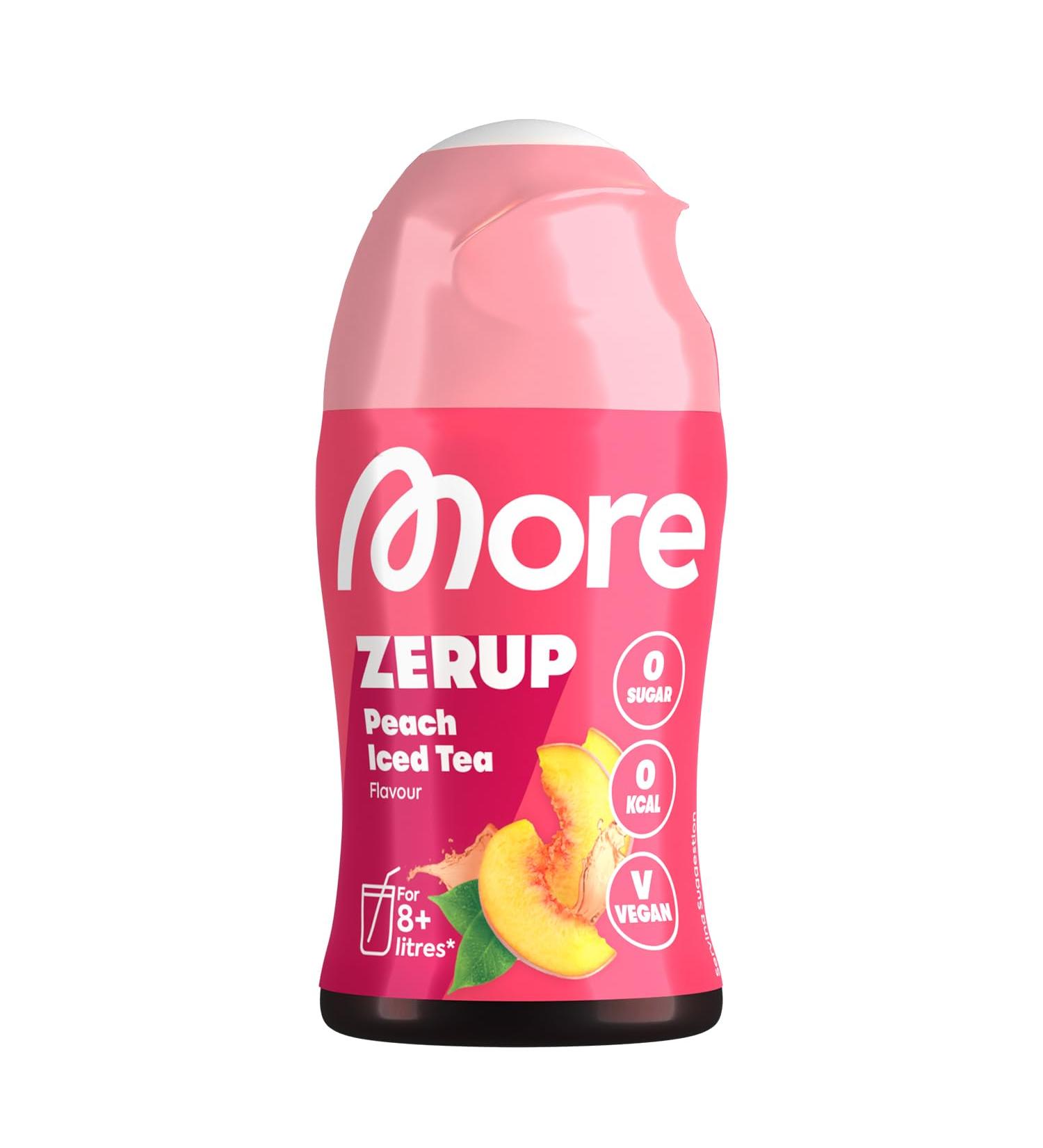 Buy More Zerup Peach Iced Tea Syrup (65 ml) - Sugar-Free Vegan & Zero Calories - Makes Up to 8L of Refreshing Drink - Made in Germany - Buy Online on GoSupps.com