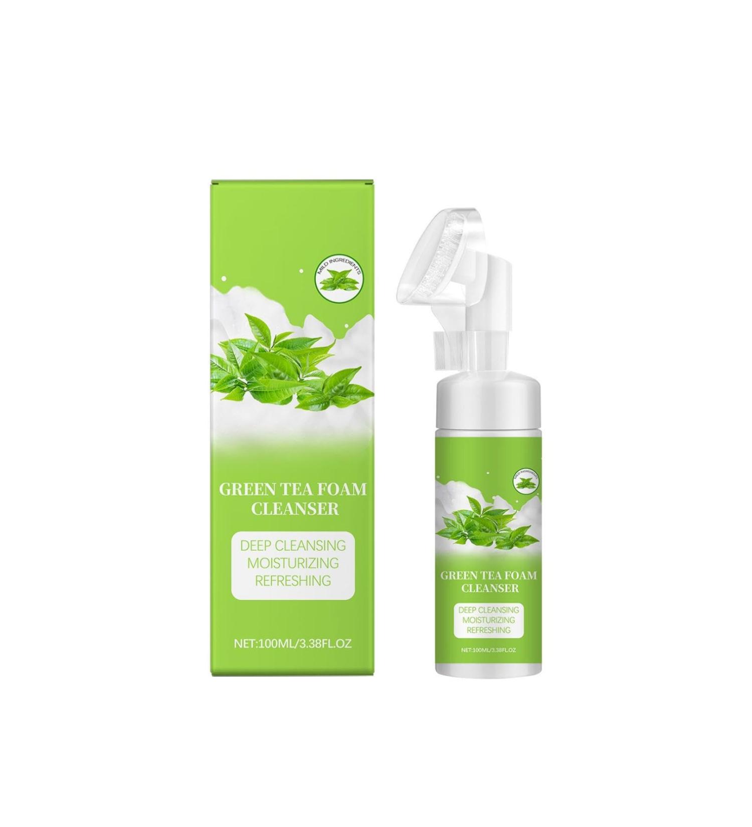 Vitamin C Foaming Cleanser Vitamin C Face Cleanser with Aloe Vera Green Tea Face Wash Face Cleansing Foam Vitamin C Makeup Remover Radiance Cleansing Gel Brightening Cleanser (Green tea) - Buy Online on GoSupps.com