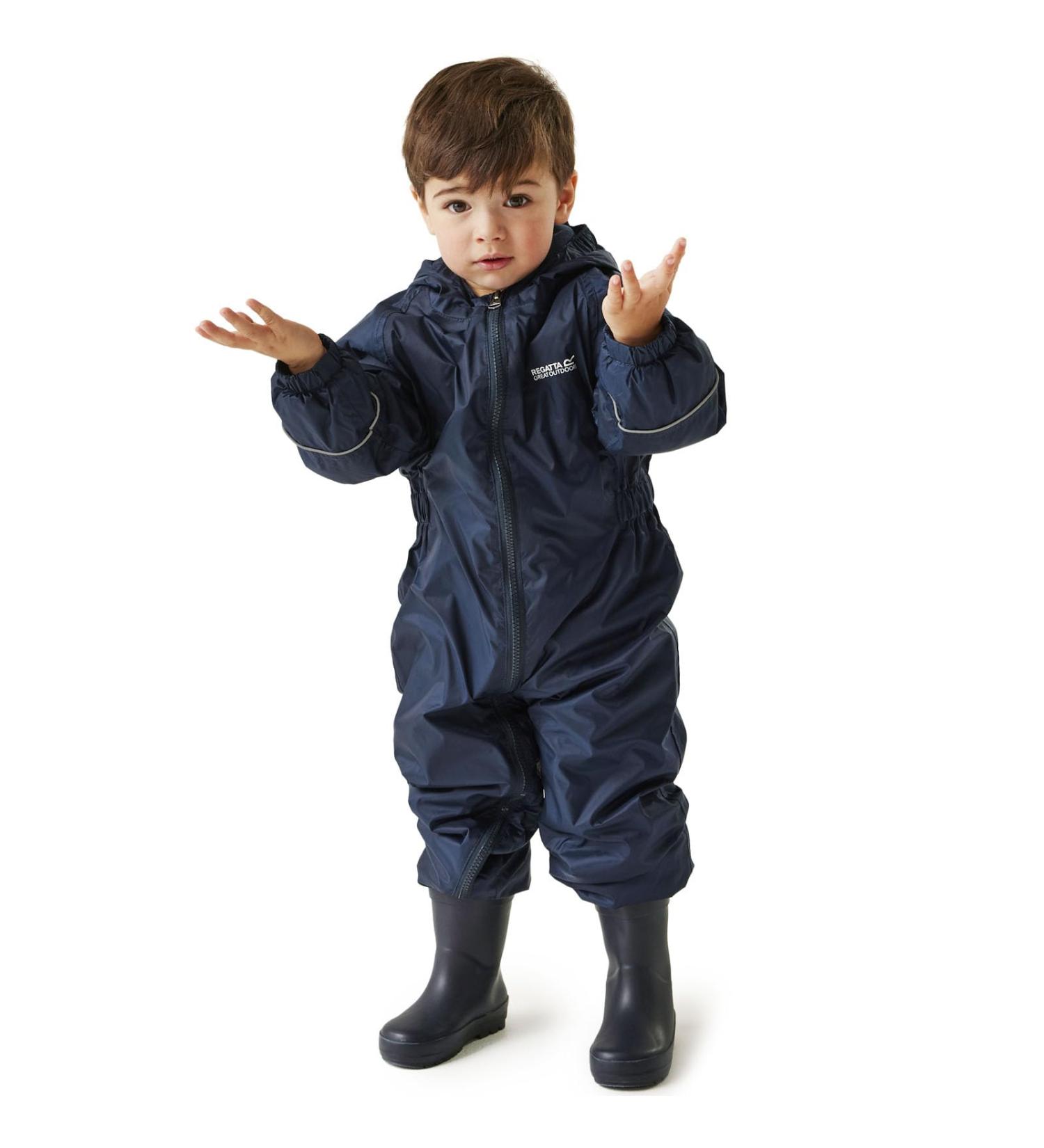 Regatta Kids Splosh III Waterproof Puddle Suit - Navy, 6-12 Months - Buy Online on GoSupps.com