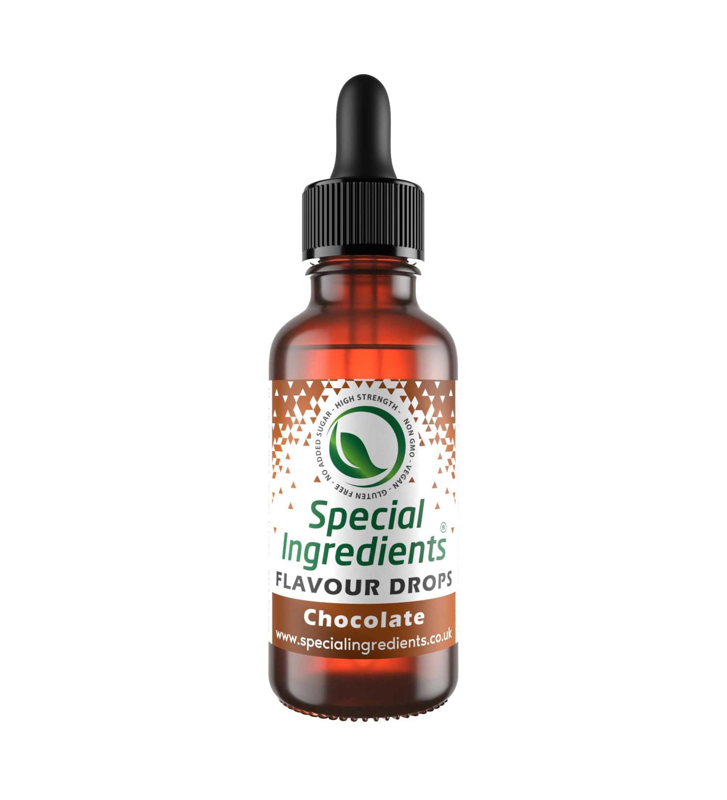 Chocolate Flavour Drop 30ml | Highly Concentrated Vegan Food Flavouring - Buy Online on GoSupps.com