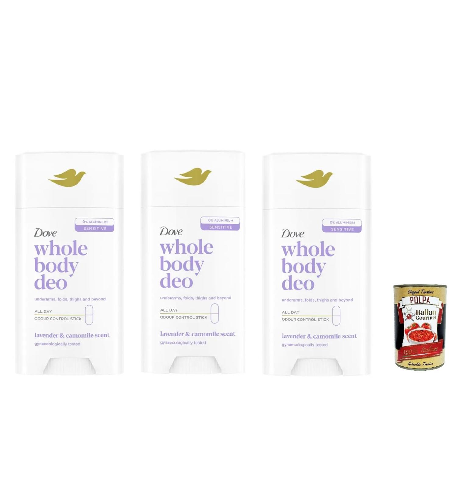  Italian Gourmet E.R. Whole Body Deodorant Lavender and Camomilla - 75 ml - Whole Body Deodorant Stick - Lavender and Chamomile - 3 x 75 ml + Italian Gourmet Pulpa 400 g - Buy Online on GoSupps.com