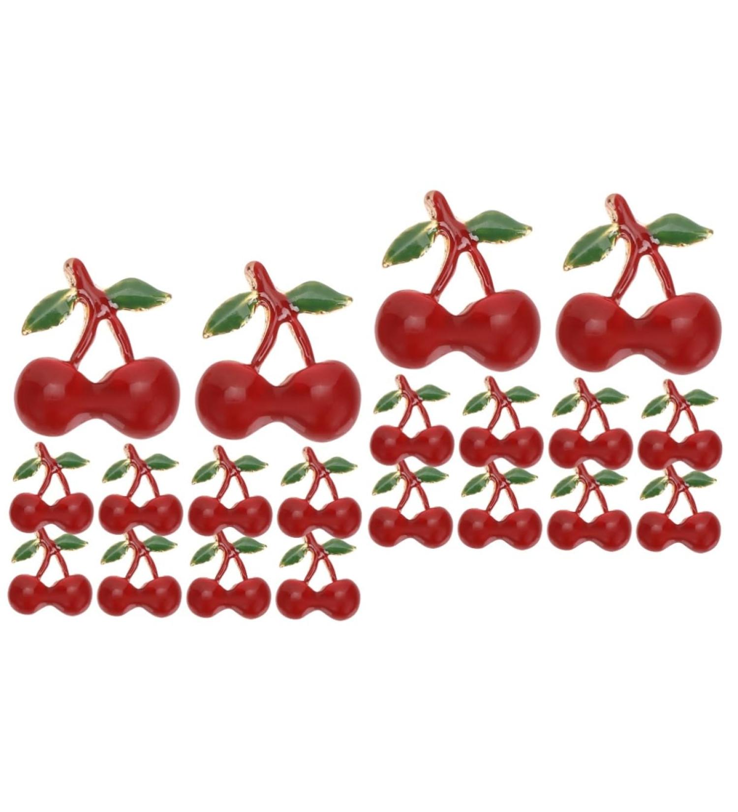 VILLCASE 20 Pcs Fruit Drop Oil Pendant Diy Charms Charm Necklace Loose Miniture Decoration Bottle Accessories Charms for Necklace Making Trendy Necklace Alloy Supplies Cherry - Buy Online on GoSupps.com