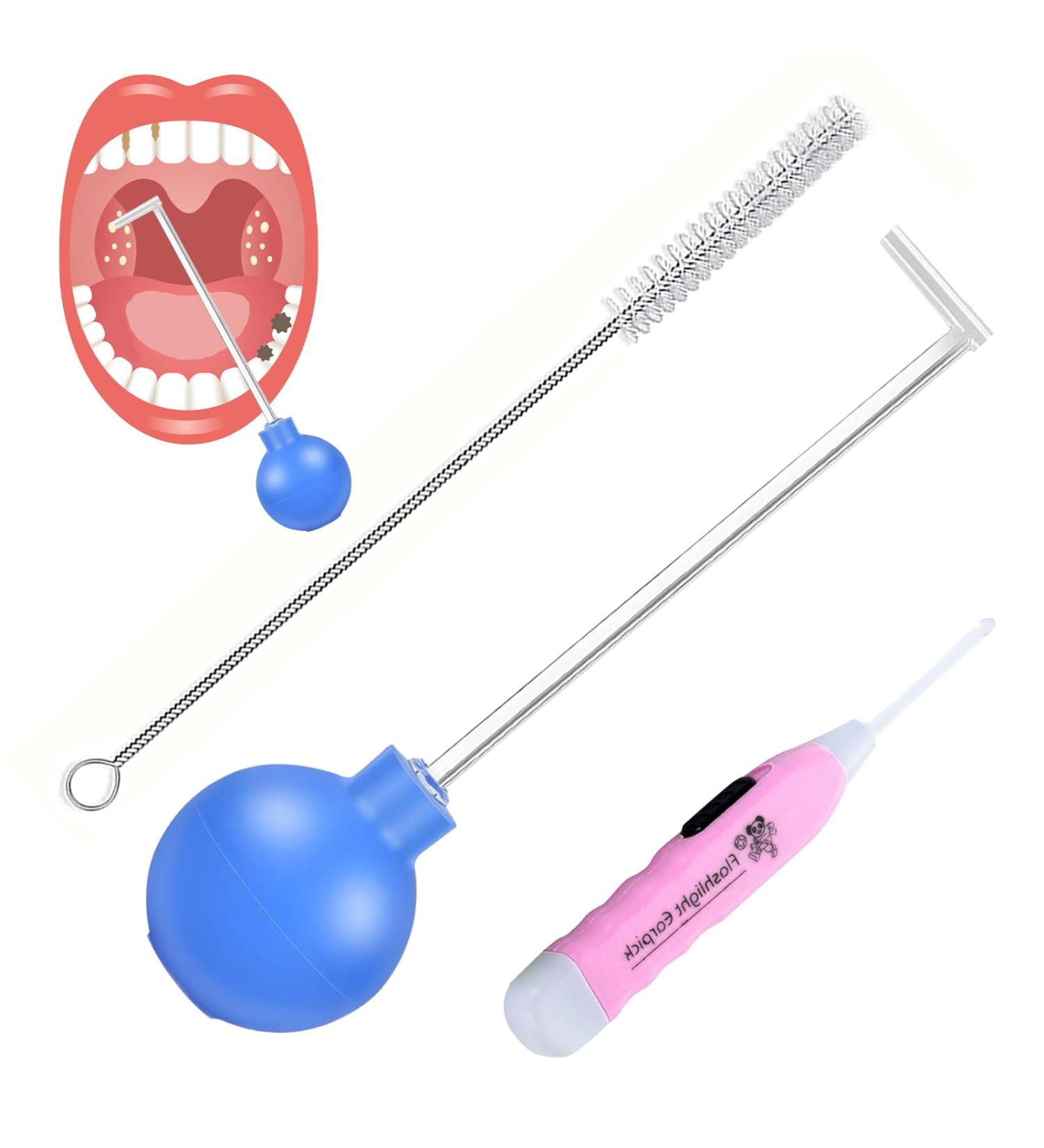 Buy Mhduyeg Tonsillenstein - Effective Almond Stones Cupping Glass for Fresh Breath & Tonsil Stone Removal - Buy Online on GoSupps.com