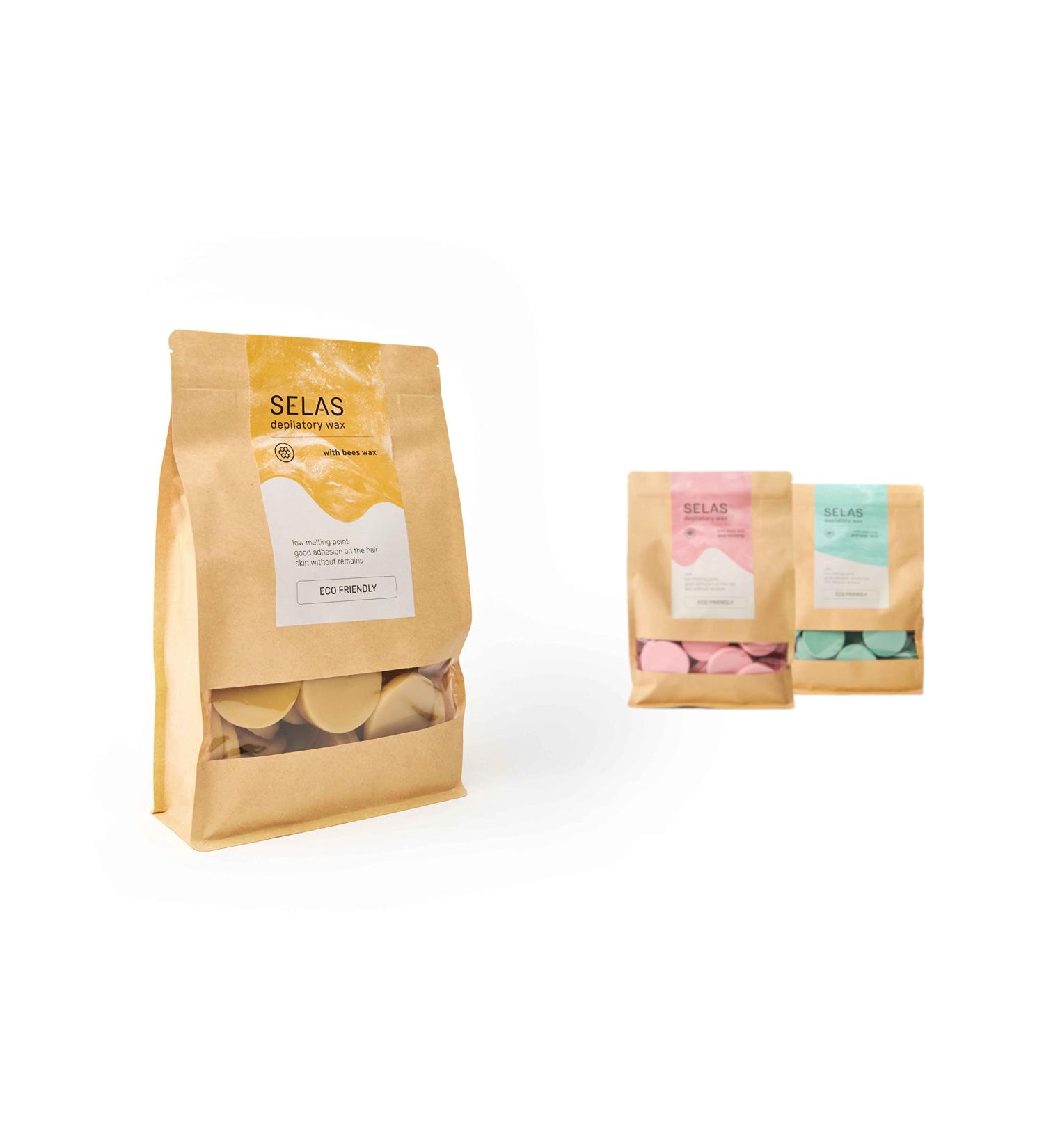 Depilatory wax 1Kg. SELAS. Choose from Natural Rosehip or Aloe Vera. Made with natural and sustainable products. (Nat - Buy Online on GoSupps.com