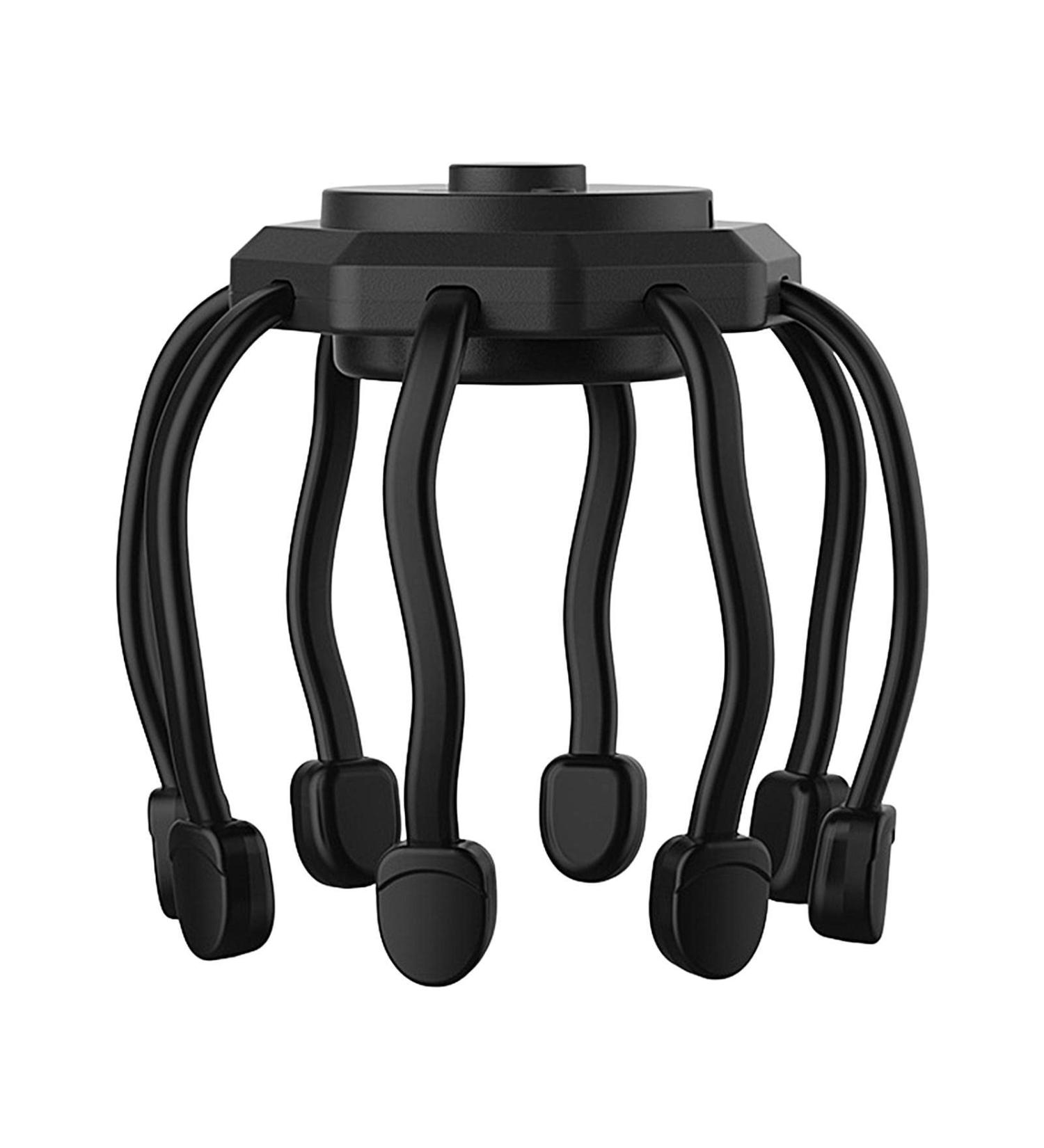 Electric Scalp Massager - Portable Head Massage Device with 10 Vibration Contacts & 3 Modes for Deep Relaxation & Hair Stimulation - Upgrade Black - Buy Online on GoSupps.com