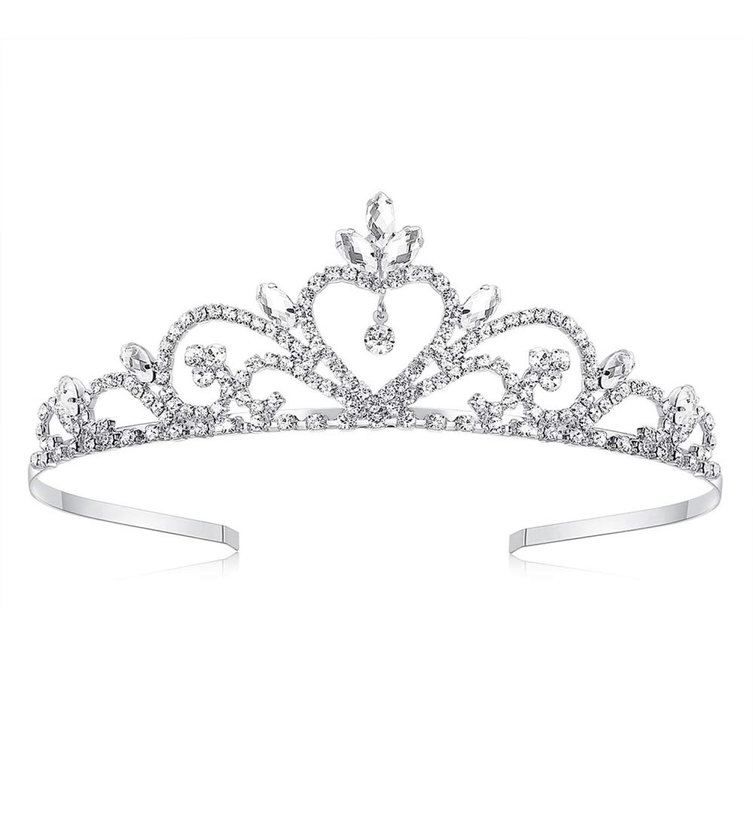 Princess Rhinestone Wedding Tiara - Silver | Lovelyshop - Buy Online on GoSupps.com