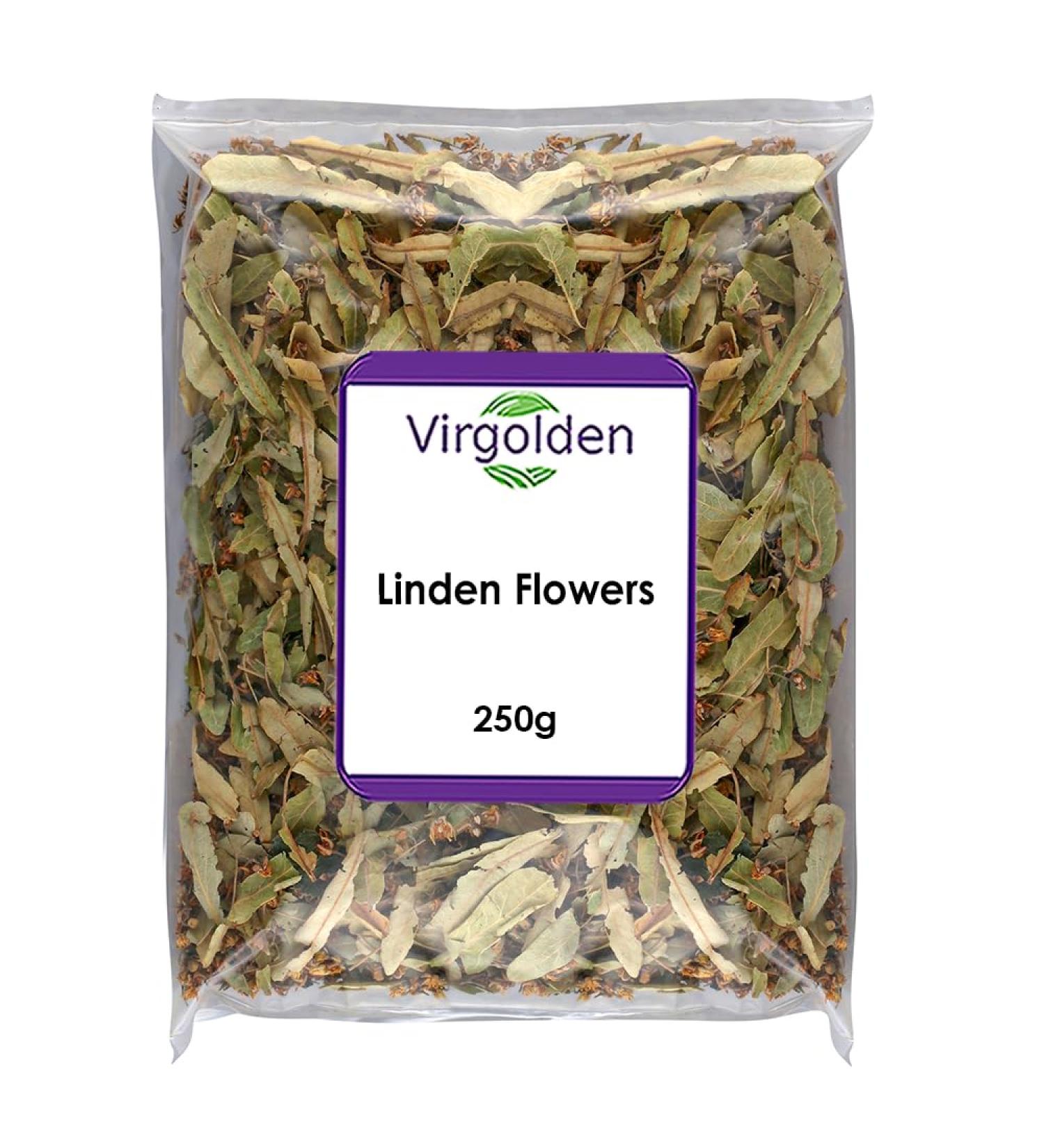 Linden Flowers 250g by Virgolden - Boost Your Immunity Herbal Blend for Tranquility and Relaxation Suitable for Detox - Buy Online on GoSupps.com