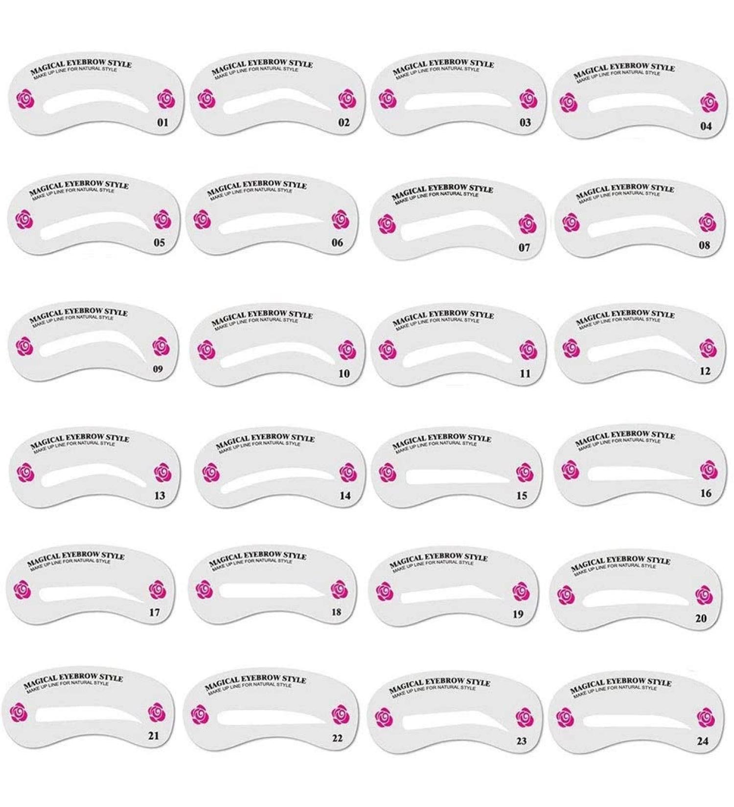Christmas Eyebrow Shaping Stencils - 24 PCS Eyebrow Template DIY Tools for Women and Girls - Buy Online on GoSupps.com