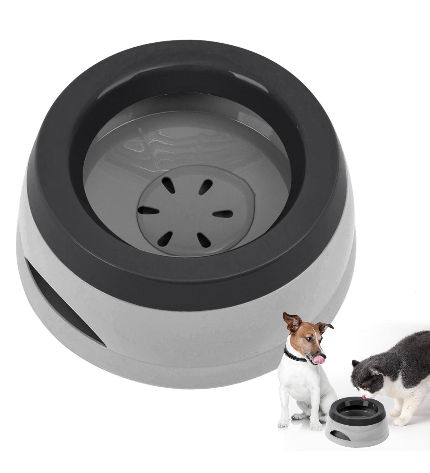 WasernAbf 750ml Dog Bowl - Exhaustproof Splash Protection | Travel-Friendly Removable Plastic Cat & Dog Water Bowl - Green & Gray - Buy Online on GoSupps.com