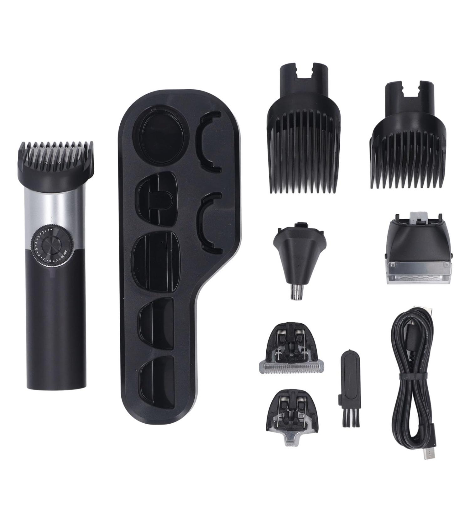 5 in 1 Hair Clipper Kit 19 Length Adjust 2 Speed Settings R Shaped Cutter for Hair Grooming Trimmer with LCD Screen - Buy Online on GoSupps.com
