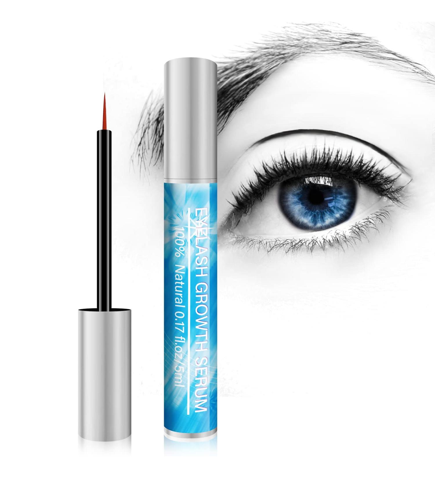 Lash & Eyebrow Growth Serum for Longer, Fuller, Stronger Eyelashes - 5ML (Blue) - Buy Online on GoSupps.com