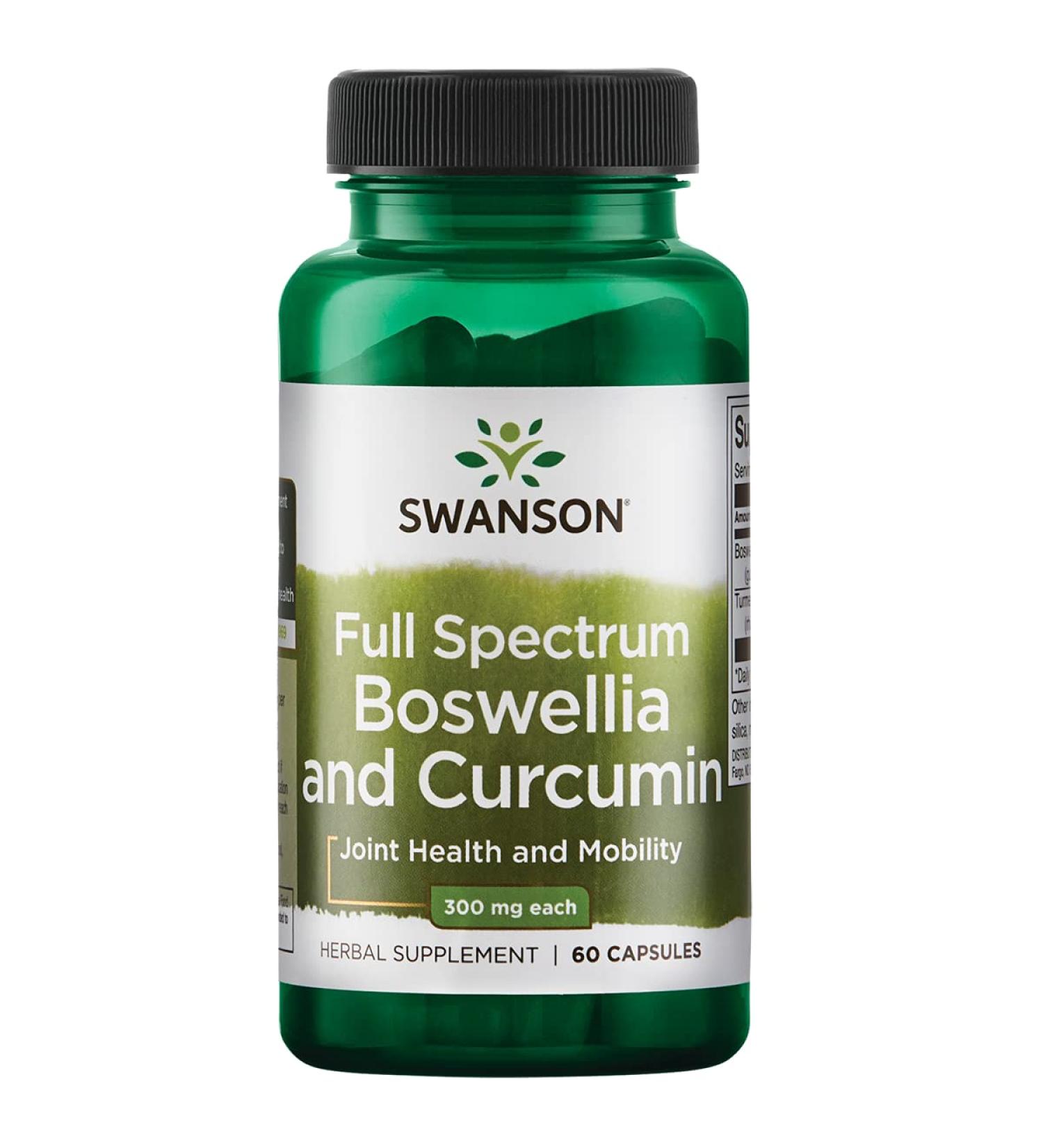 Swanson Full Spectrum Boswellia and Curcumin 60 Capsules - Joint Support Supplement - Buy Online on GoSupps.com
