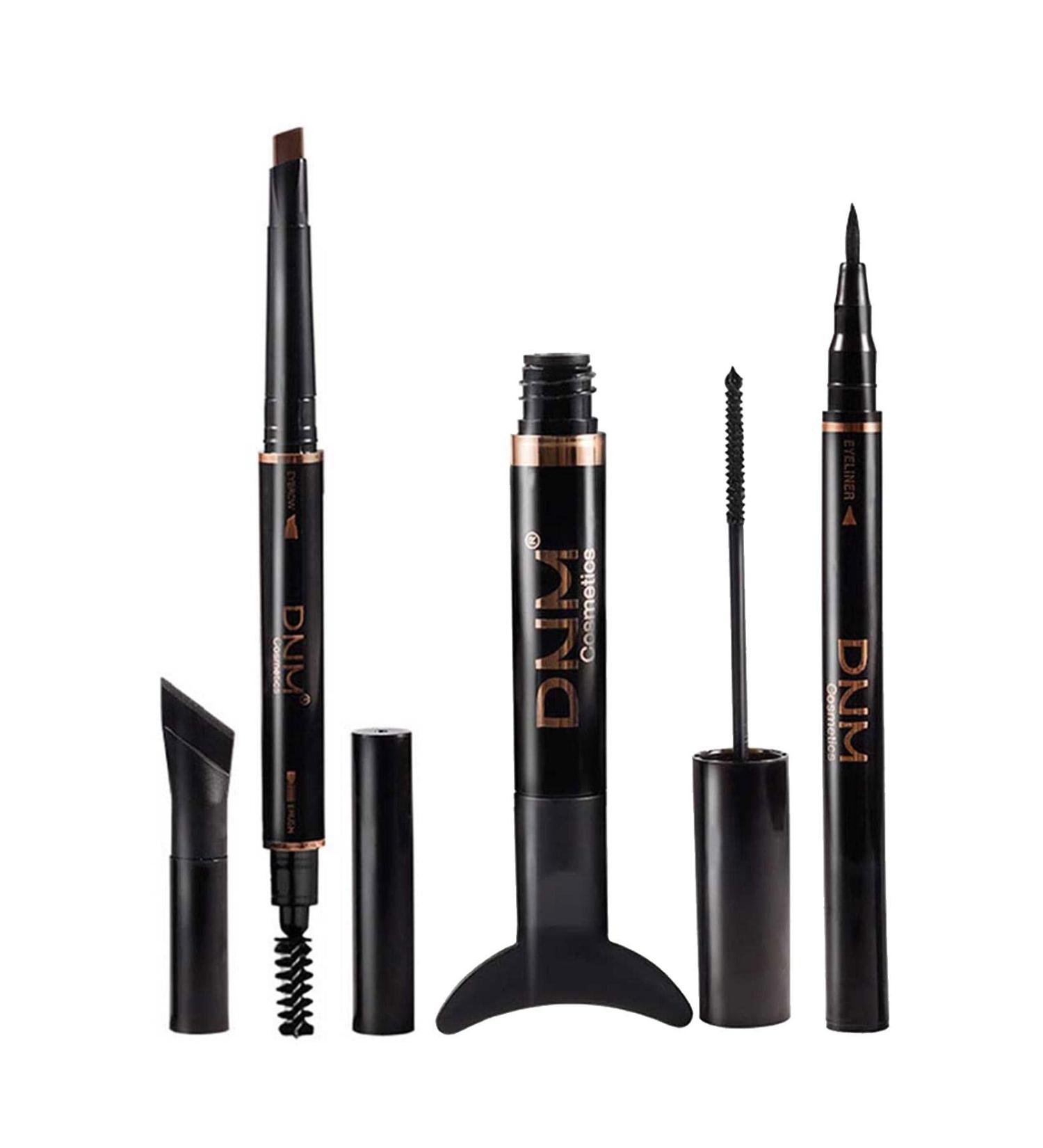 Eyelash Mascara Eyeliner Eyebrow Pencil Kit All Day Exquisitely Full Professional Eye-Makeup Lengthening Thickening Long Lasting Eyelashes Eye Make-up Set Create Natural-Looking 02# - Buy Online on GoSupps.com