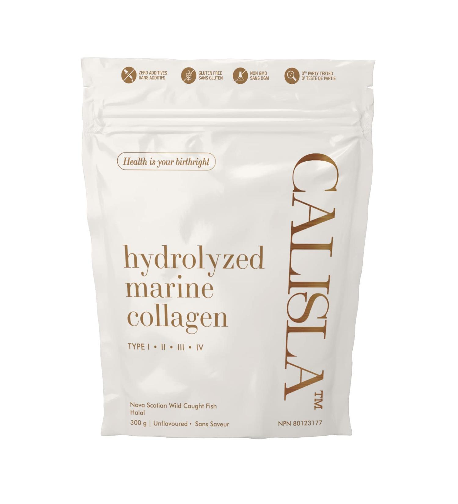 Calisla - Marine Collagen Powder - Hydrolyzed Marine Collagen Peptide Powder With Type I II III IV - Unflavored Collagen Marine Powder With 9g of Protein - Nova Scotian Wild Caught Fish - Buy Online on GoSupps.com