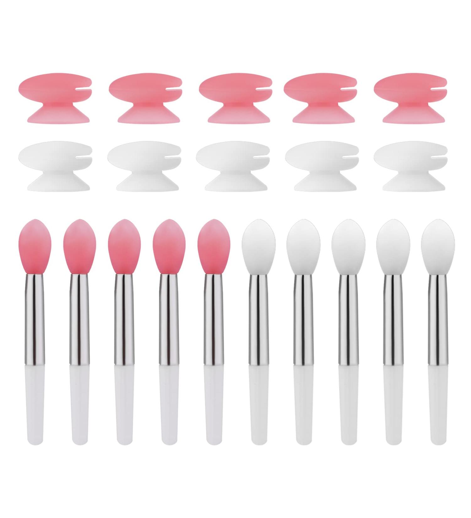 Silicone Lip Brushes with Covers - 10pcs Lip Applicators for Lipsticks & Gloss, Reusable & Hygienic | 2 Colors - Buy Online on GoSupps.com