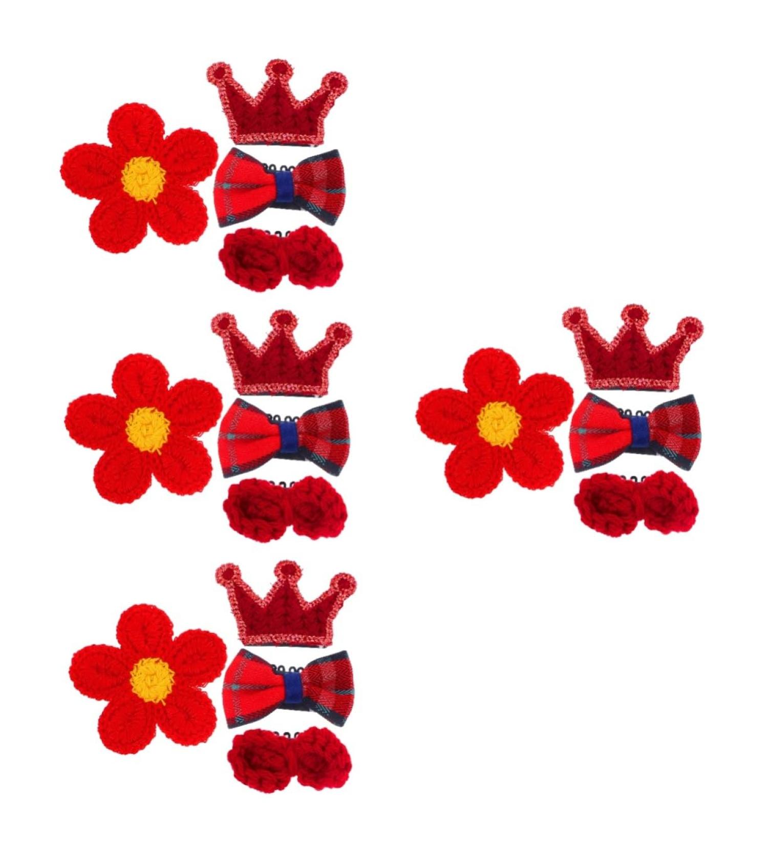 minkissy 4 Sets Girls Hair Clip Flower Hair Pin Toddler Alligator Clips Snap Hair Clip Cute Hair Clip Bow Hair Tiara Princess Hair Clips Girls Suit Kids Hair Clip Miss Bangs Fabric Crown - Buy Online on GoSupps.com