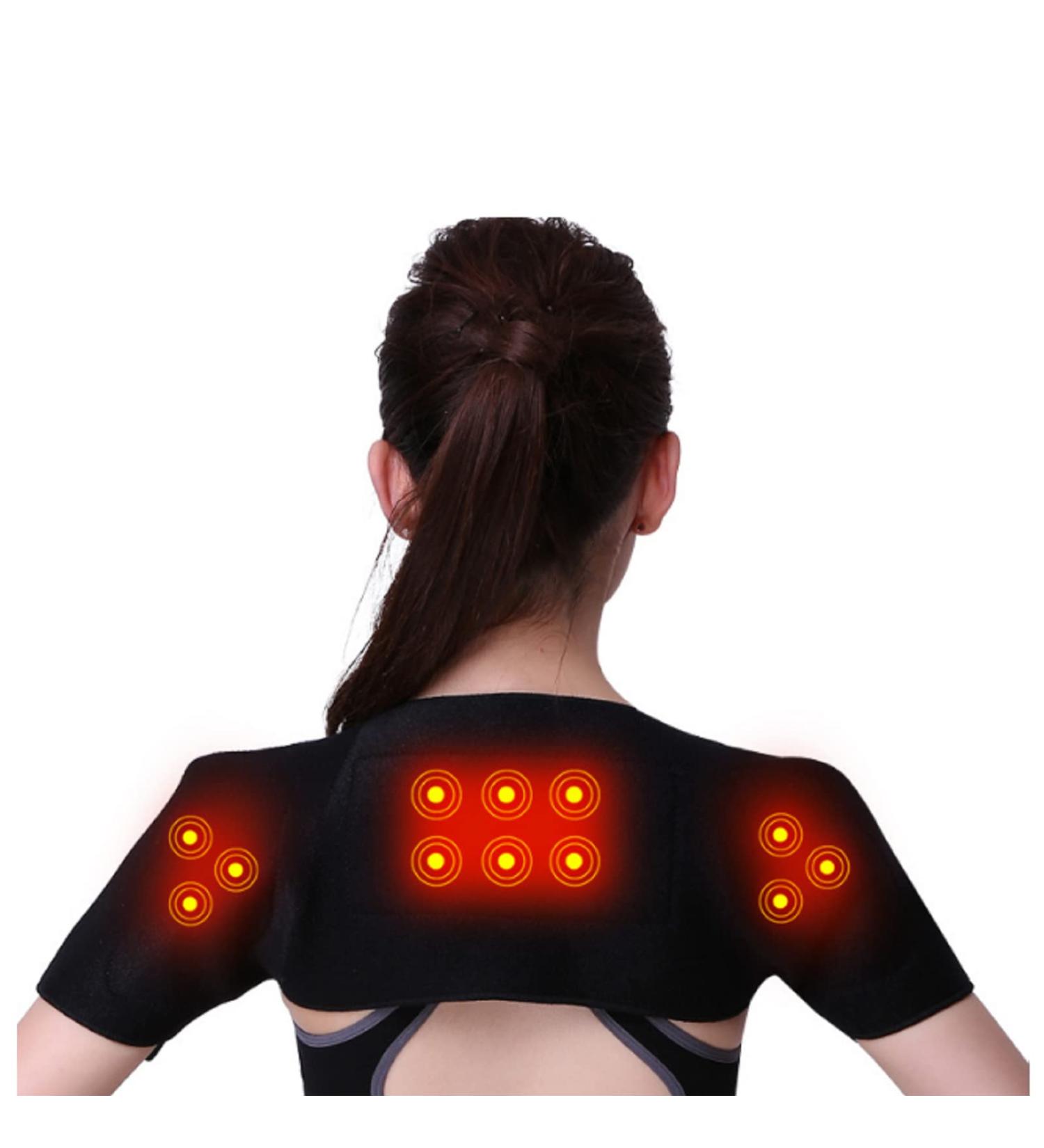 Adjustable Shoulder Brace for Men and Women - Double Shoulder Support Compression Sleeve for Rotator Cuff - Self-heating Posture Corrector & Warmer XL - Buy Online on GoSupps.com
