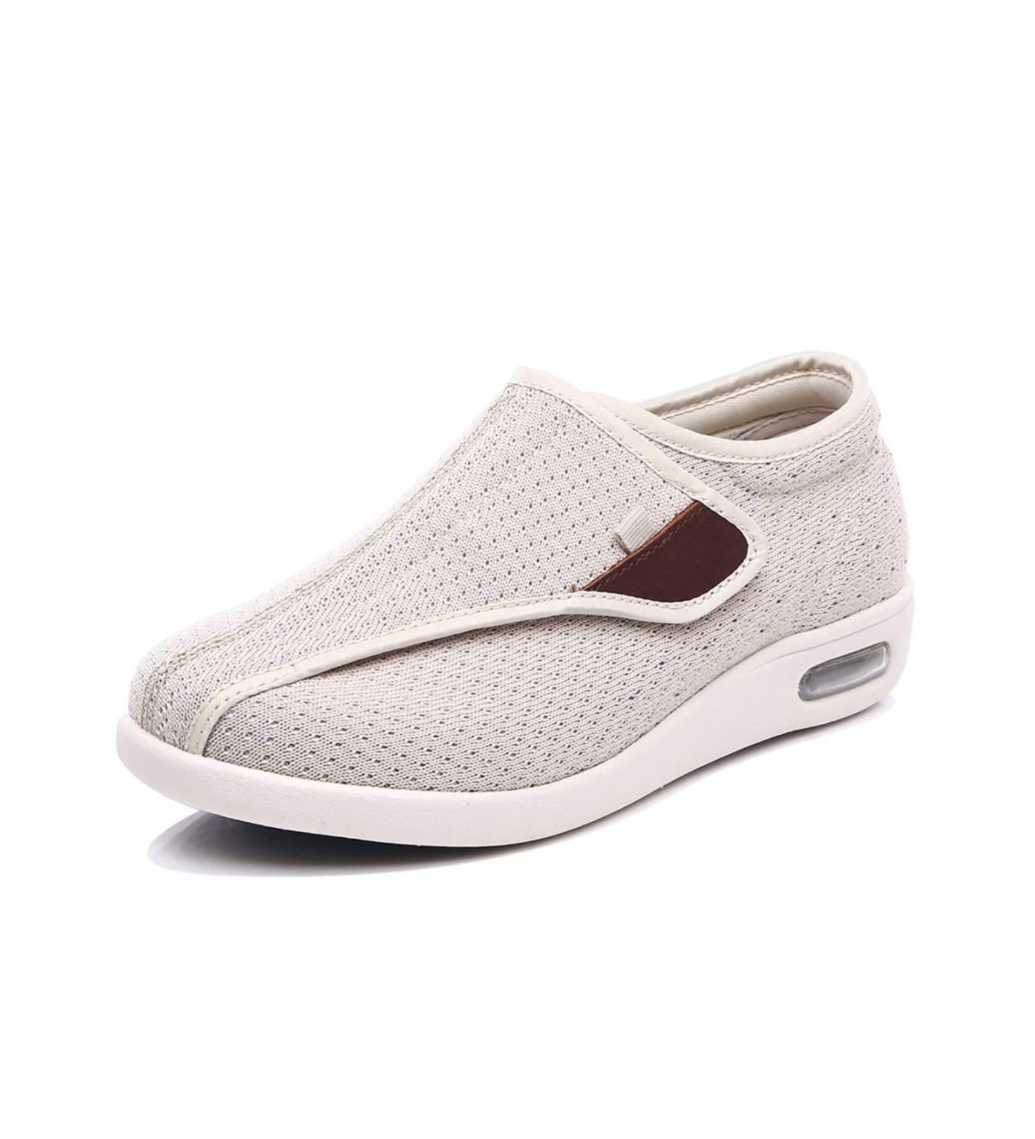 YRYR Women's Diabetic Shoes - Lightweight Breathable Walking Sneakers for Diabetic Elderly Swollen Feet - Beige 10 Wide - Buy Online on GoSupps.com