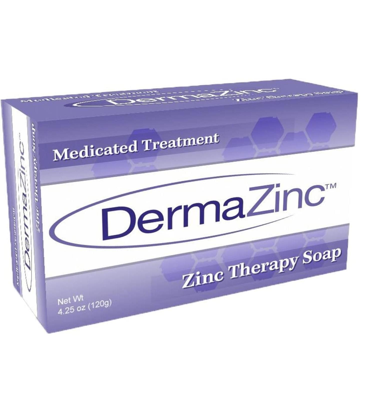 DermaZinc Zinc Therapy Soap 4.25 oz Bar - 3 Pack | Skin Relief & Cleansing - Buy Online on GoSupps.com